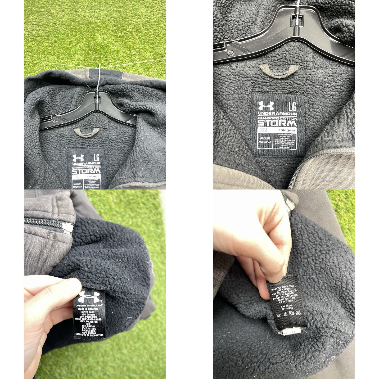Under Armour Under Armour Jacket Mens L Grey Full Zip Storm Thermal Sweatshirt Charged Storm With Pockets Size US L / EU 52-54 / 3 - 9 Thumbnail