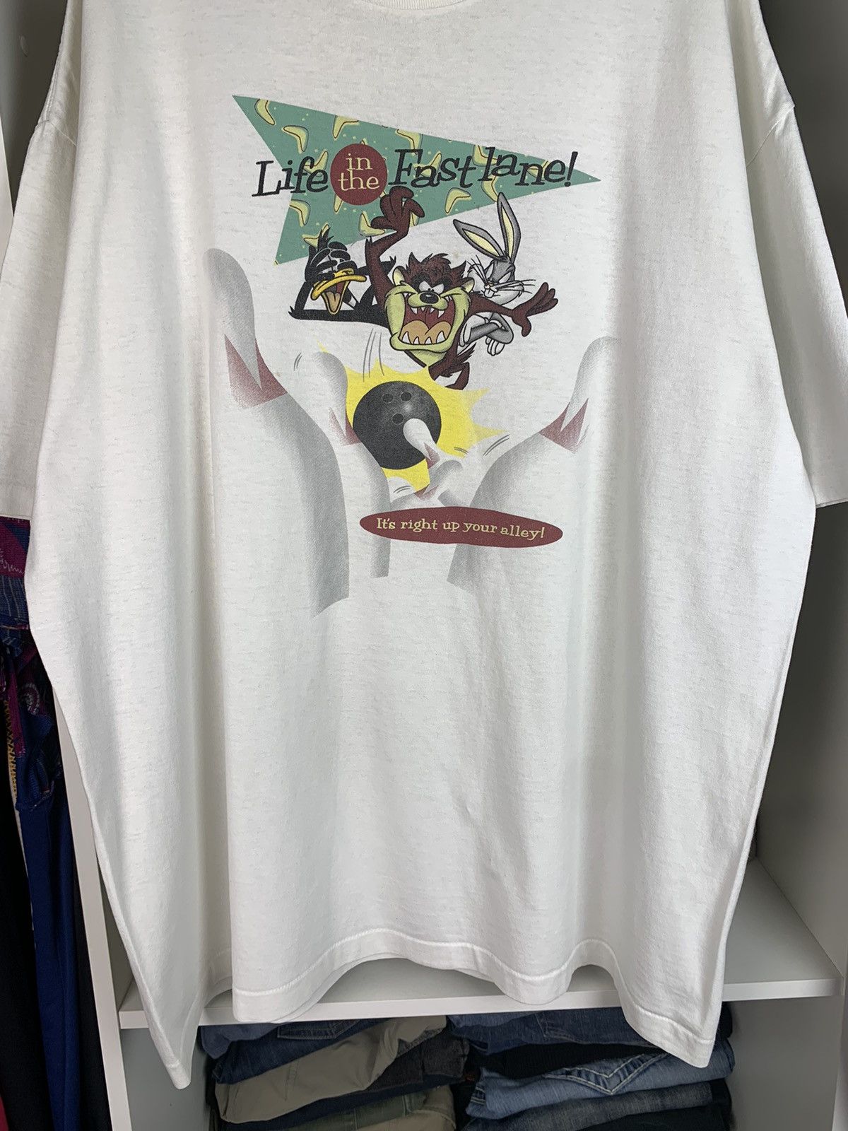 Warner Bros Vintage 1996 Warner Bros Single Stitch T-shirt Made in USA Size US XXL / EU 58 / 5 - 14 Thumbnail