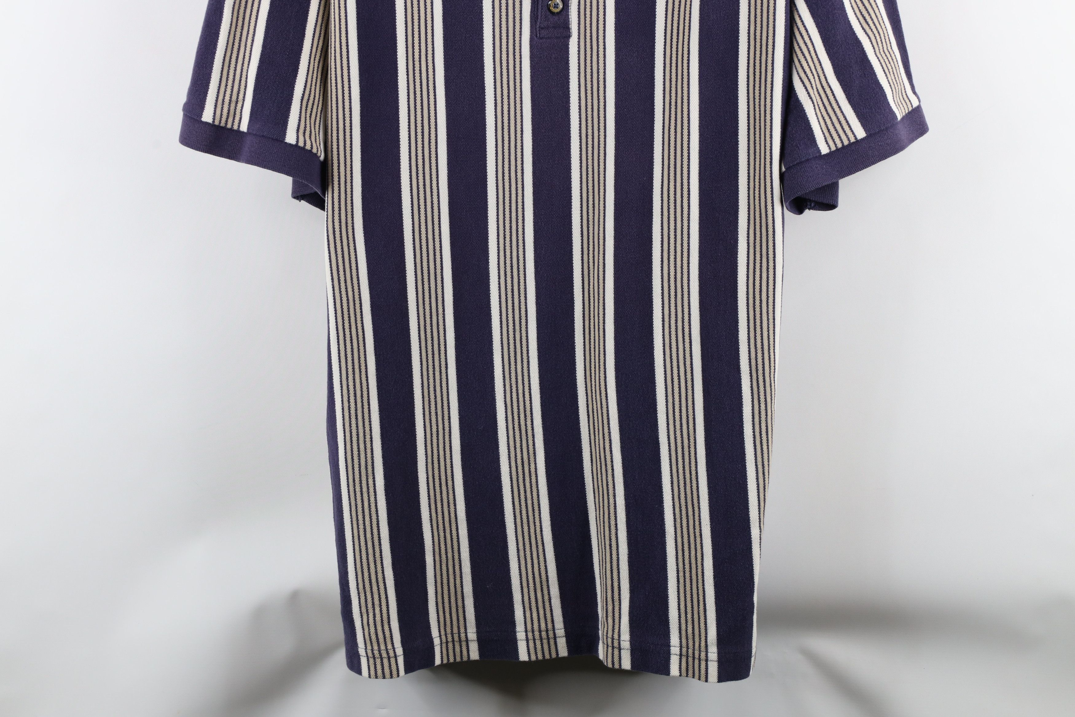Vintage Vintage 90s Striped Cleveland Indians Baseball Polo Shirt Size US XL / EU 56 / 4 - 3 Thumbnail