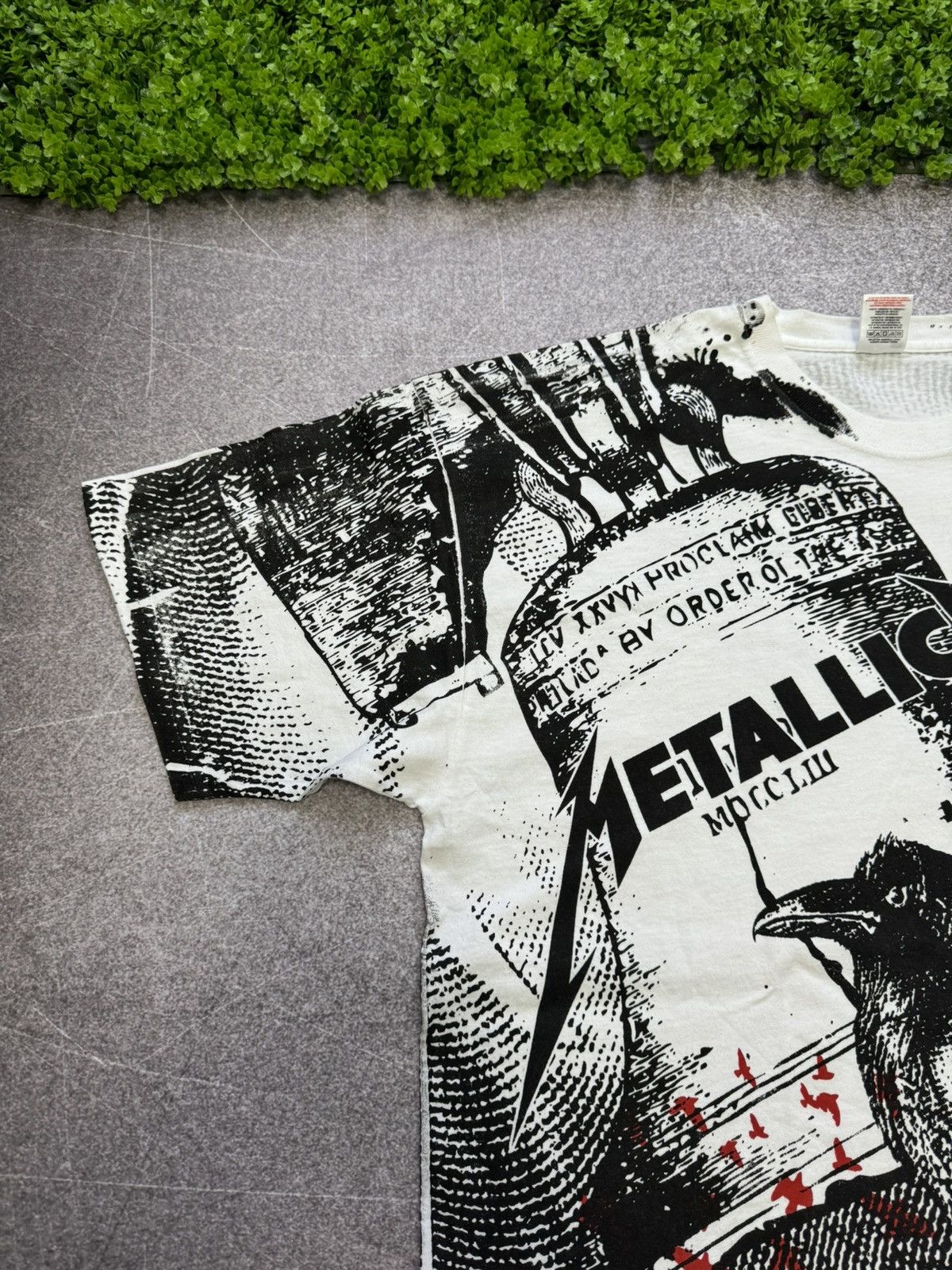 Band Tees × Vintage Metallica Crow Over Print T shirt Graphic Vintage Y2K Size US XXL / EU 58 / 5 - 4 Thumbnail