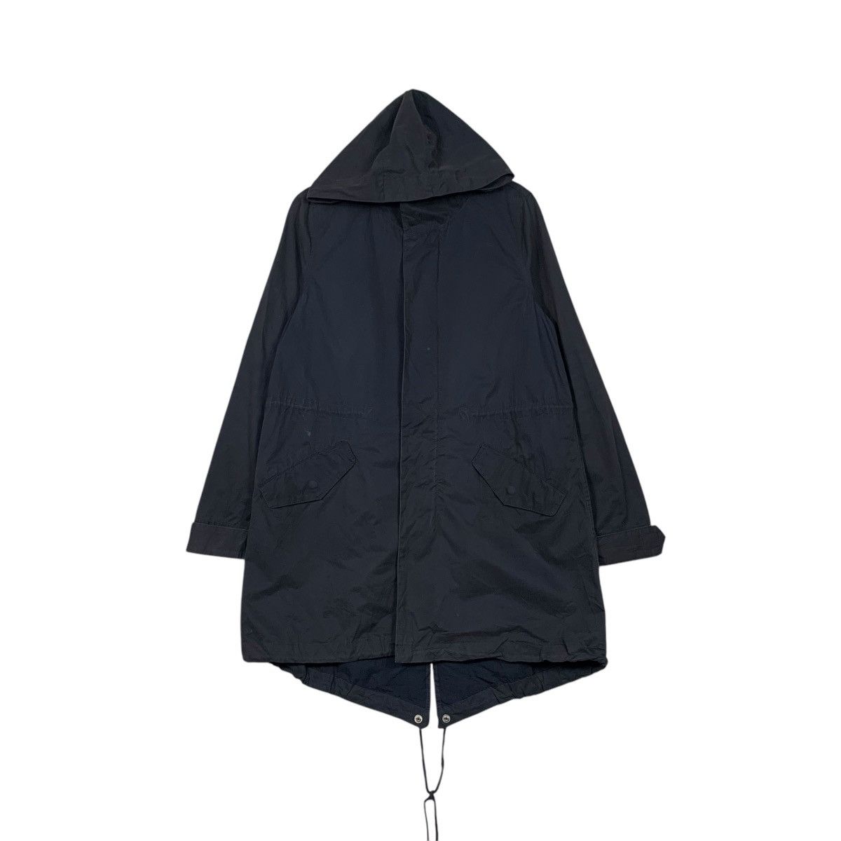 Japanese Brand SLY LANG Navy Blue Fishtail Parka Jacket #2299-C102 Size US S / EU 44-46 / 1 - 1 Thumbnail