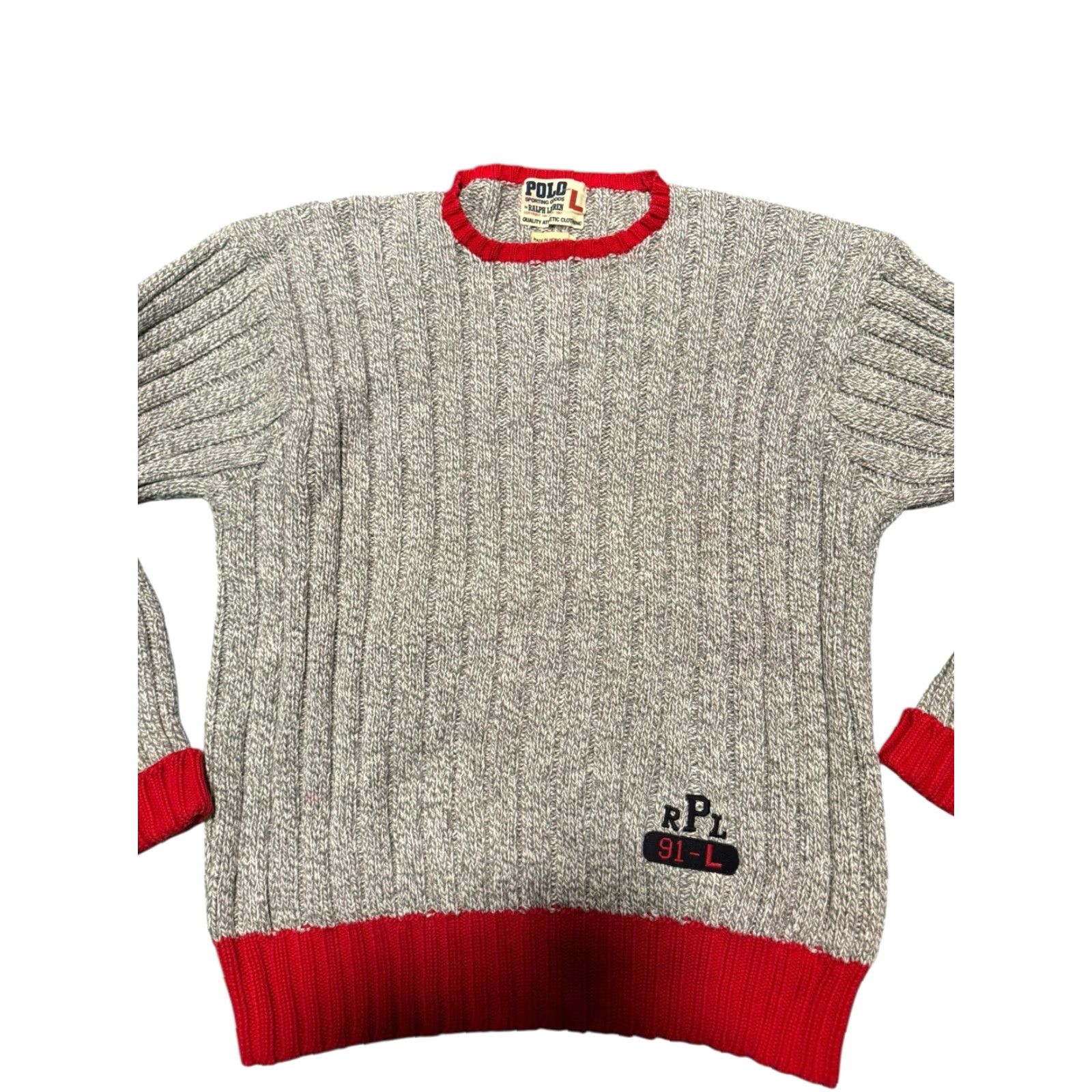 Polo Ralph Lauren VINTAGE Polo Ralph Lauren Sweater Mens Large Ribbed PRL Polo Sporting Goods 90s Polo Size US L / EU 52-54 / 3 - 6 Thumbnail