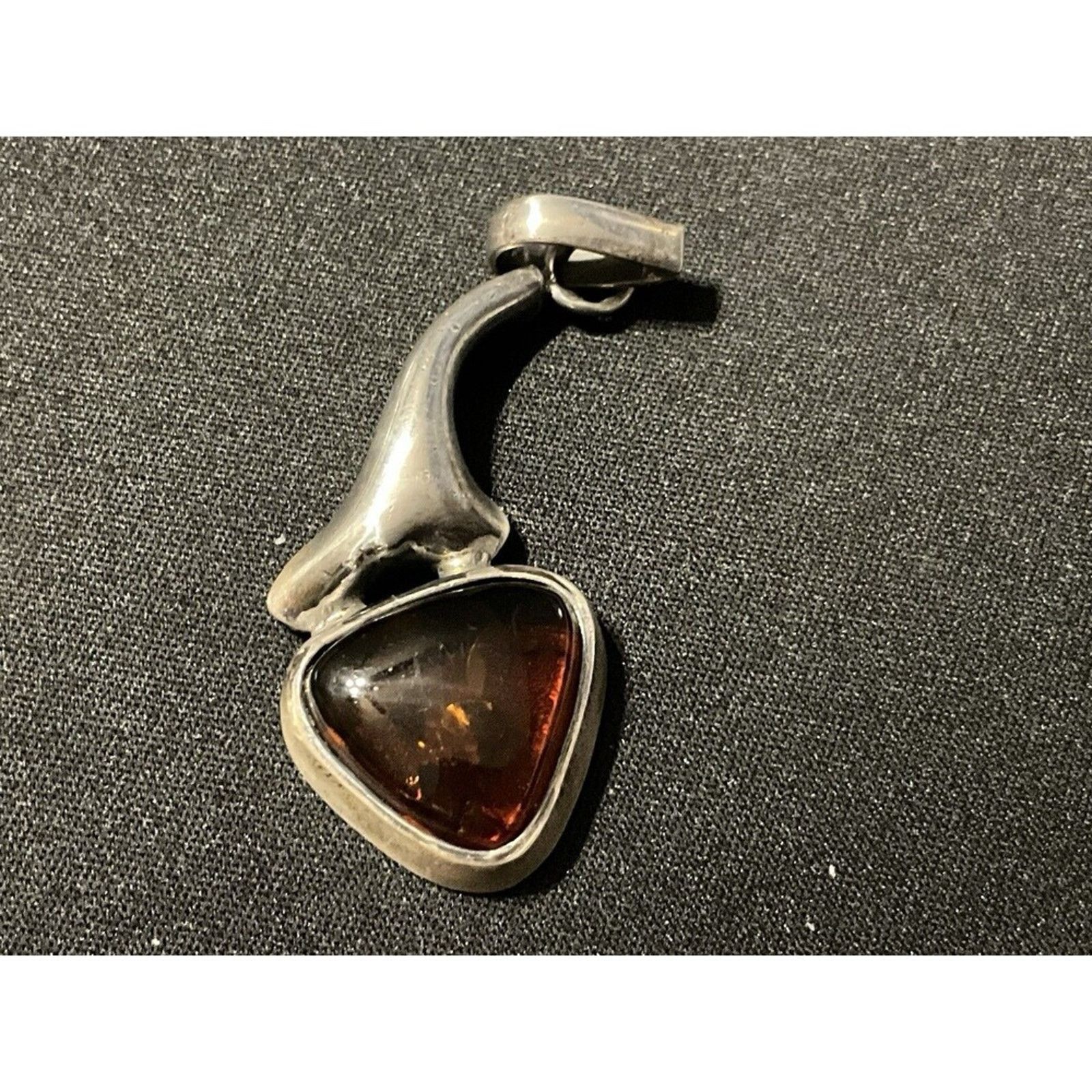 Other Tested 925 Sterling Silver Large Bail Amber Pendant Size ONE SIZE - 1 Thumbnail