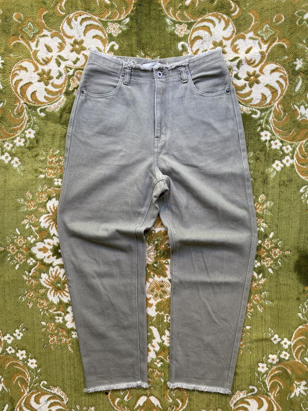 Johnbull Johnbull Kojima Japan Unite Tapered Jeans Pants Olive Green Size 31" - 2 Thumbnail