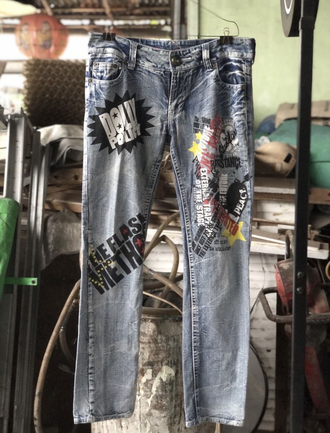 Hysteric Glamour × Japanese Brand × Seditionaries The Vintage Standard Design Honey Comb Denim Pants Size US 31 - 2 Thumbnail