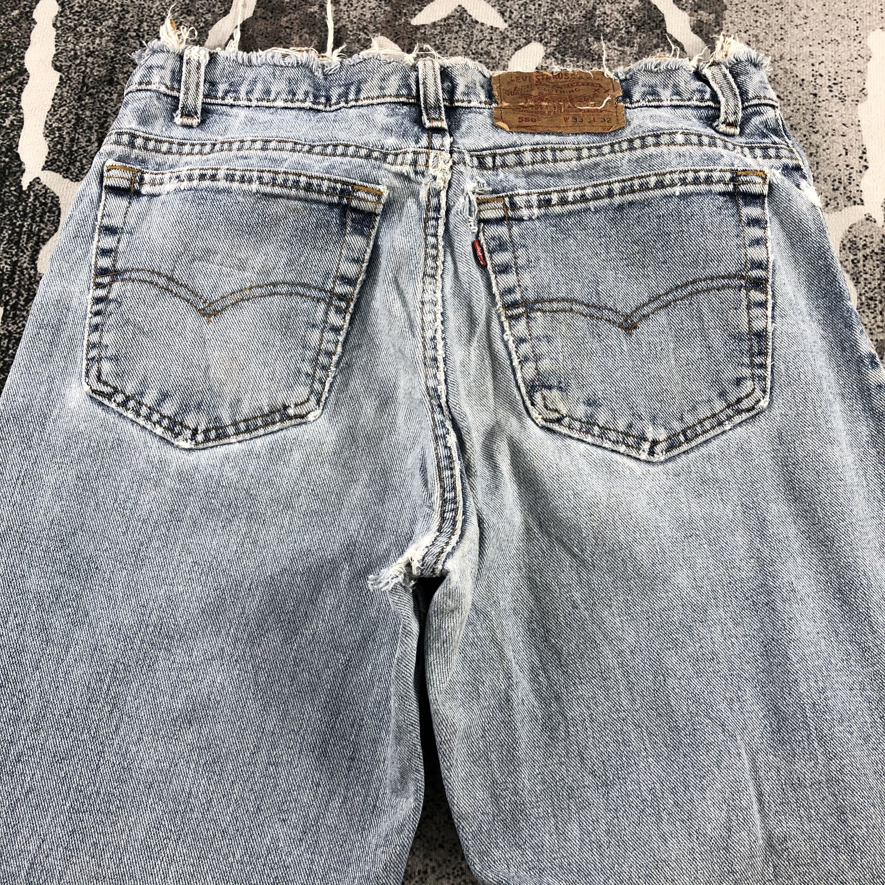 Levi's Vintage 90s Levi's 550 Jeans Medium Wash Denim KJ916 Size US 32 / EU 48 - 4 Thumbnail
