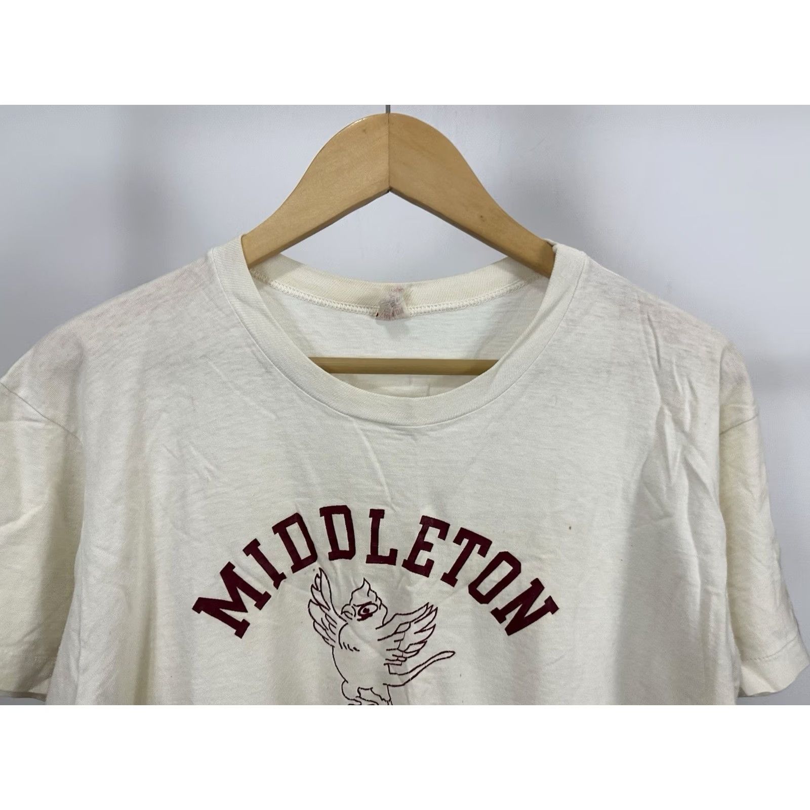 Champion VTG 60s Champion Running Man Middleton Physical Ed Worn Thin T-Shirt XL White Mens Shirts 60s Champion Shirt XL White Mens Size US XL / EU 56 / 4 - 5 Thumbnail