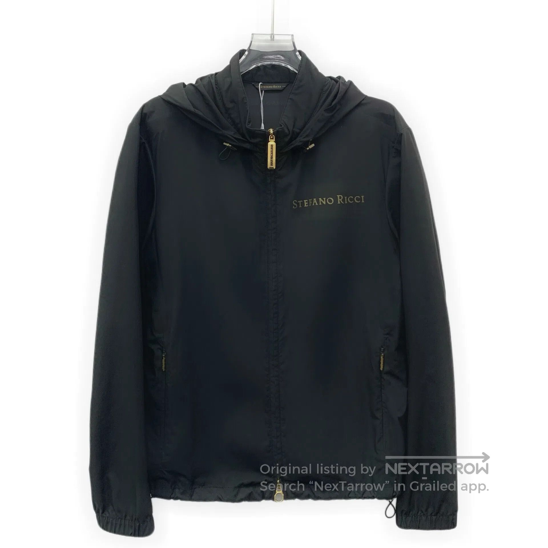 Stefano Ricci Stefano Ricci Black logo letter print hooded zip-up long s Size US M / EU 48-50 / 2 - 1 Thumbnail