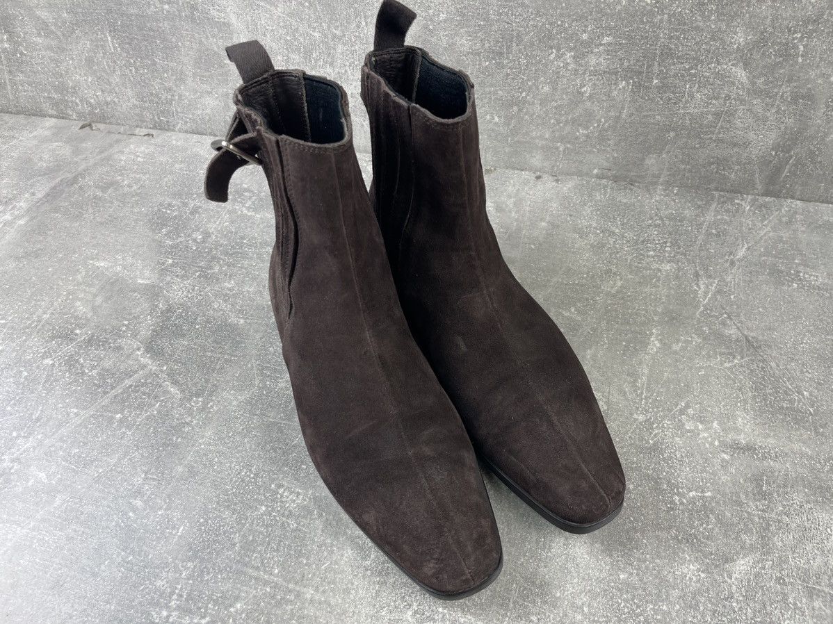 Miu Miu × Vintage Miu Miu Archives Suede Brown Formal Luxury Chelsea Boots Size US 11 / IT 41 - 3 Thumbnail