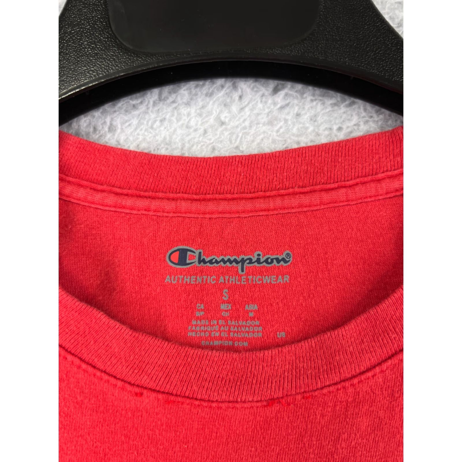 Champion Champion Shirt Mens Small Red Crew Neck Embroidered Logo Short Sleeve Cotton Size US S / EU 44-46 / 1 - 3 Thumbnail