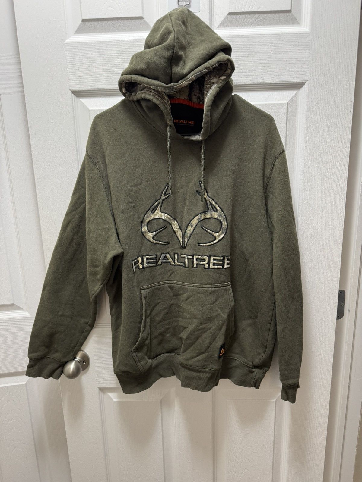 Realtree RealTree Real Tree Camo Fleece Vintage Green Logo Hoodie Size US L / EU 52-54 / 3 - 1 Thumbnail