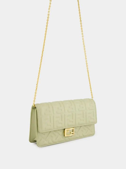 Fendi o1s1wg110526 Size: OS / Baguette Chain Wallet in Sage Green Size ONE SIZE - 3 Thumbnail