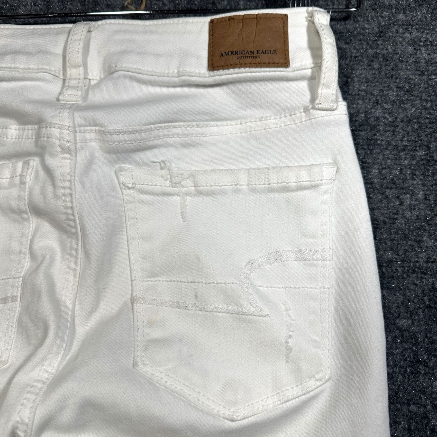 American Eagle Outfitters American Eagle Outfitters Jeans Womens 0 HIgh Rise Jegging Crop White Cotton Blend Regular Size 0 Light Distressed Jeans Women XS-XL Size 25" / US 0 / IT 36 - 8 Thumbnail
