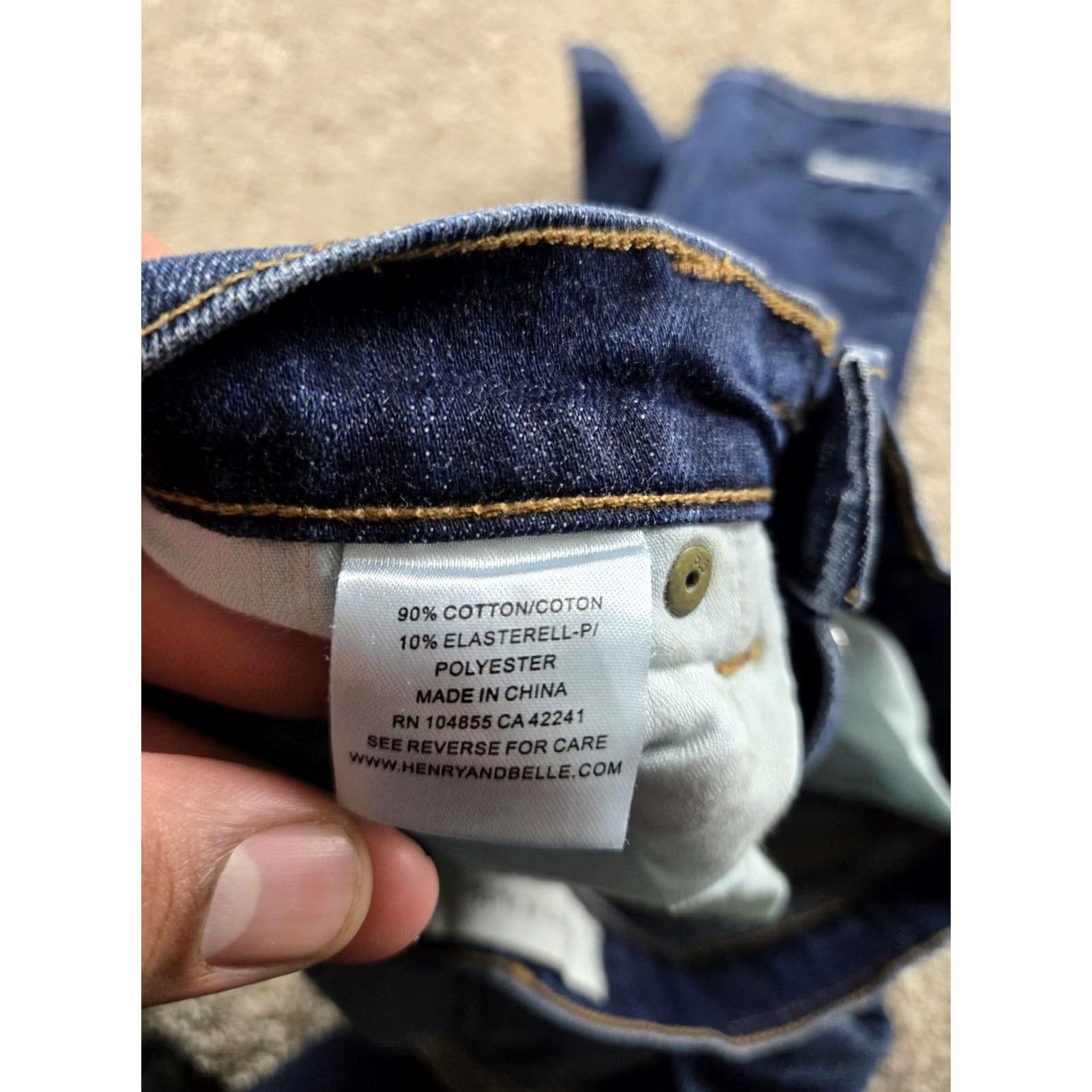 Denime Henry & Belle Jeans Womens 26 Blue Distressed Selvedge Denim Foundry Jeans Size 26" / US 2 / IT 38 - 7 Thumbnail
