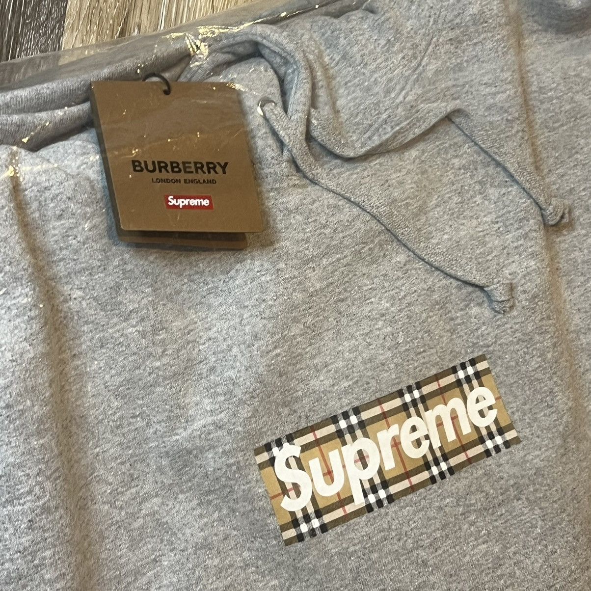 Supreme Supreme X Burberry Box Logo Hoodie Grailed