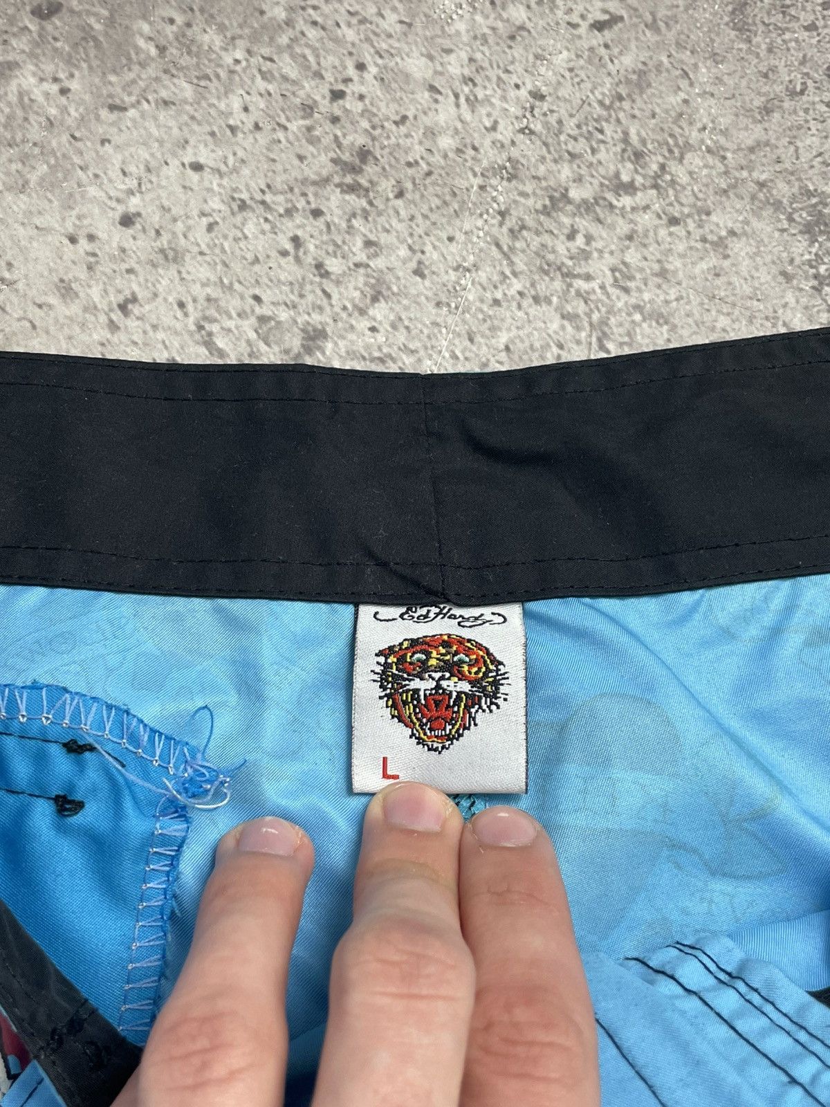 Ed Hardy × Vintage Vintage Ed Hardy Swim Shorts Blue L size Size US 34 / EU 50 - 8 Thumbnail