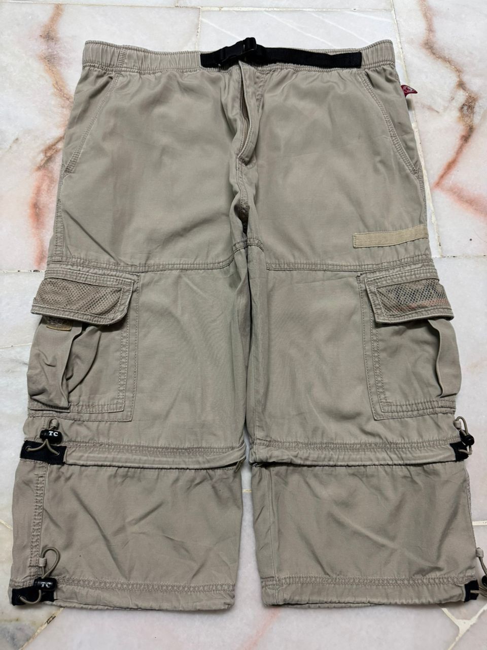 KMRii RARE⚡️VINTAGE 90's T&C SURF JORTS / 3QUARTERS CARGO BEIGE Size US 34 / EU 50 - 22 Thumbnail