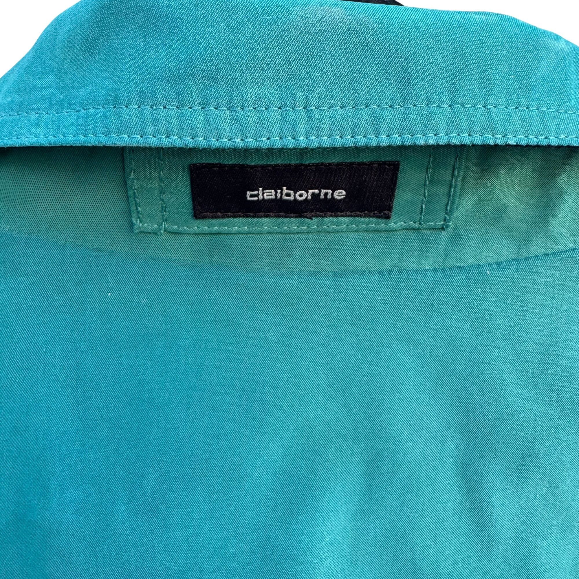 Liz Claiborne Claiborne Vintage 90s Mens 3X Teal Lightweight Microfiber Fu Size US XXL / EU 58 / 5 - 6 Thumbnail