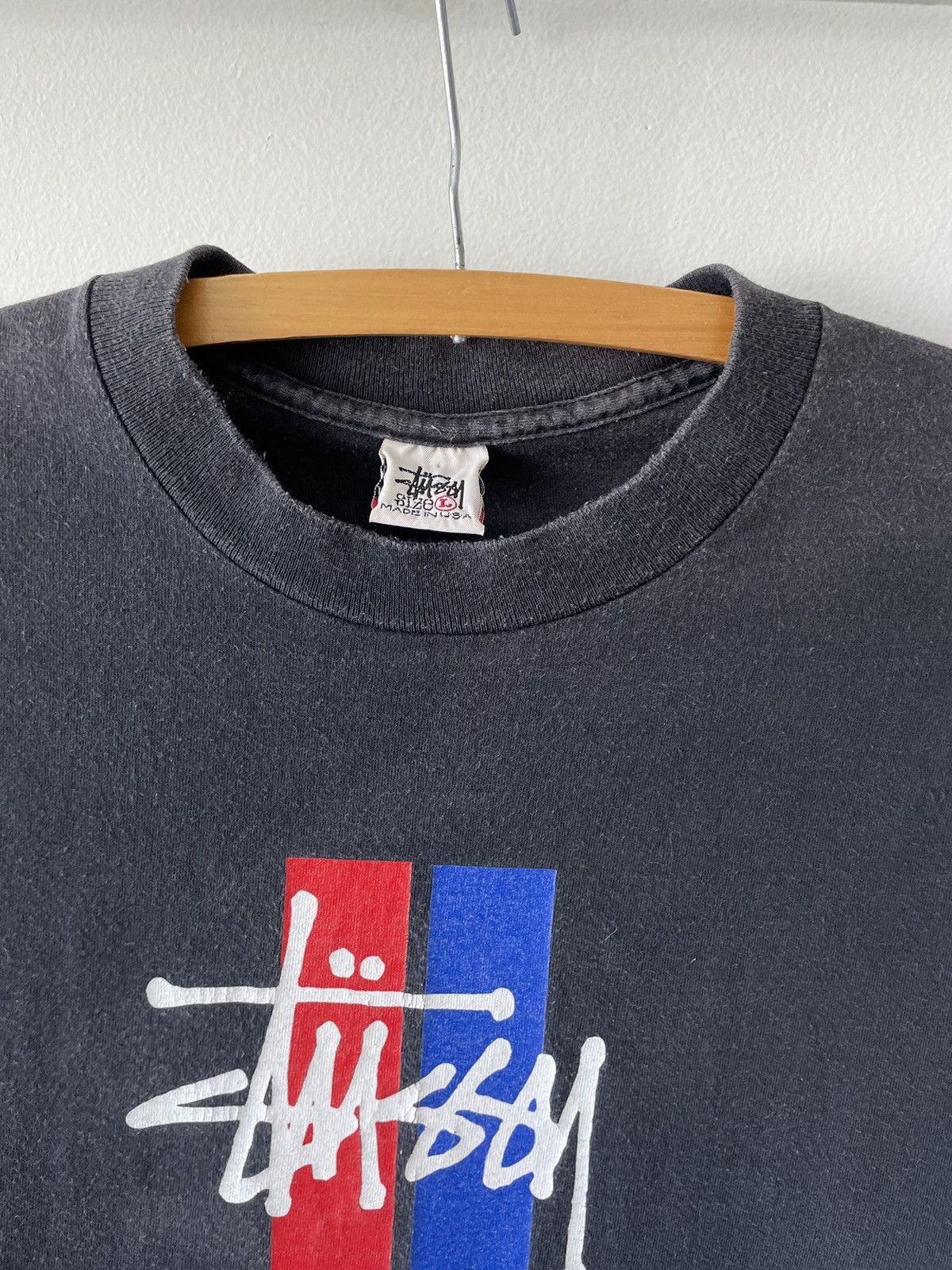 トップス OLD STUSSY 90s FADED LOGO Tee Vintage Faded 90s Stussy Logo tee
