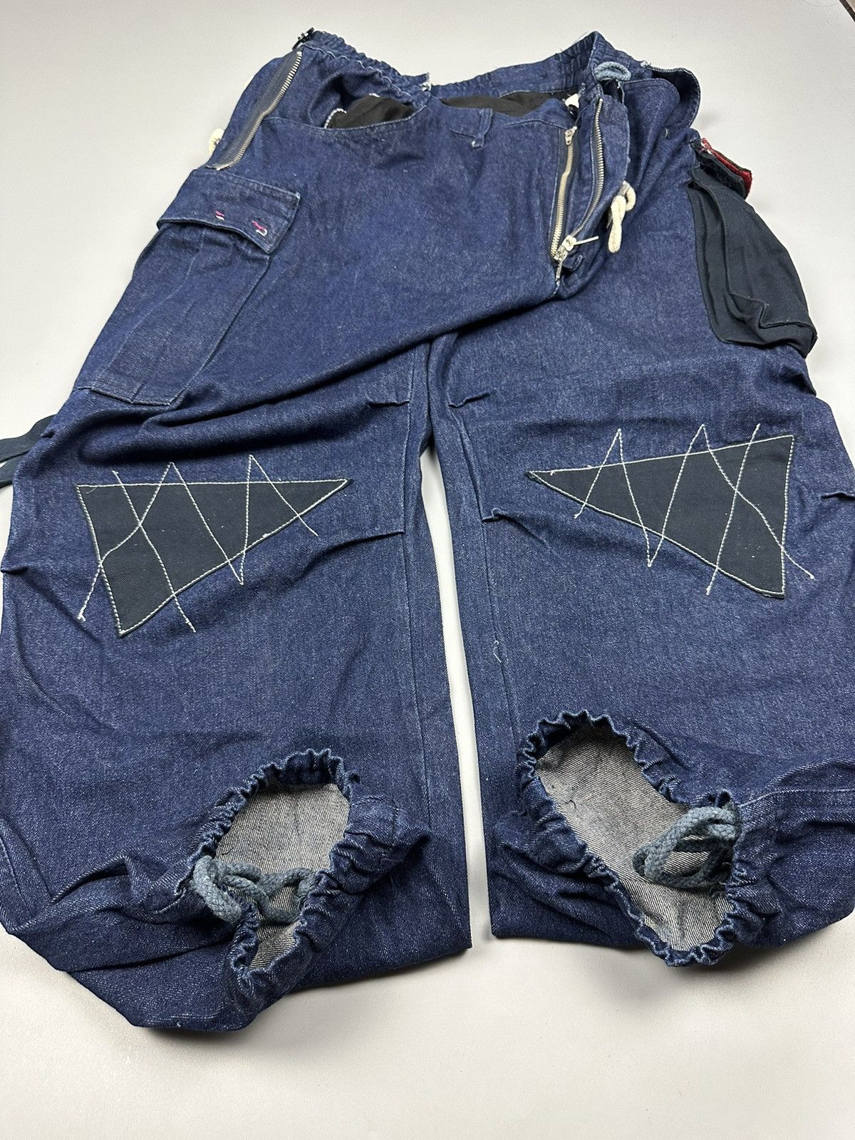 If Six Was Nine × Le Grande Bleu (L.G.B.) 🔥Rare🔥Kapital Inspired Baggy Twist Waist Sashiko Denim Size US 35 - 12 Thumbnail