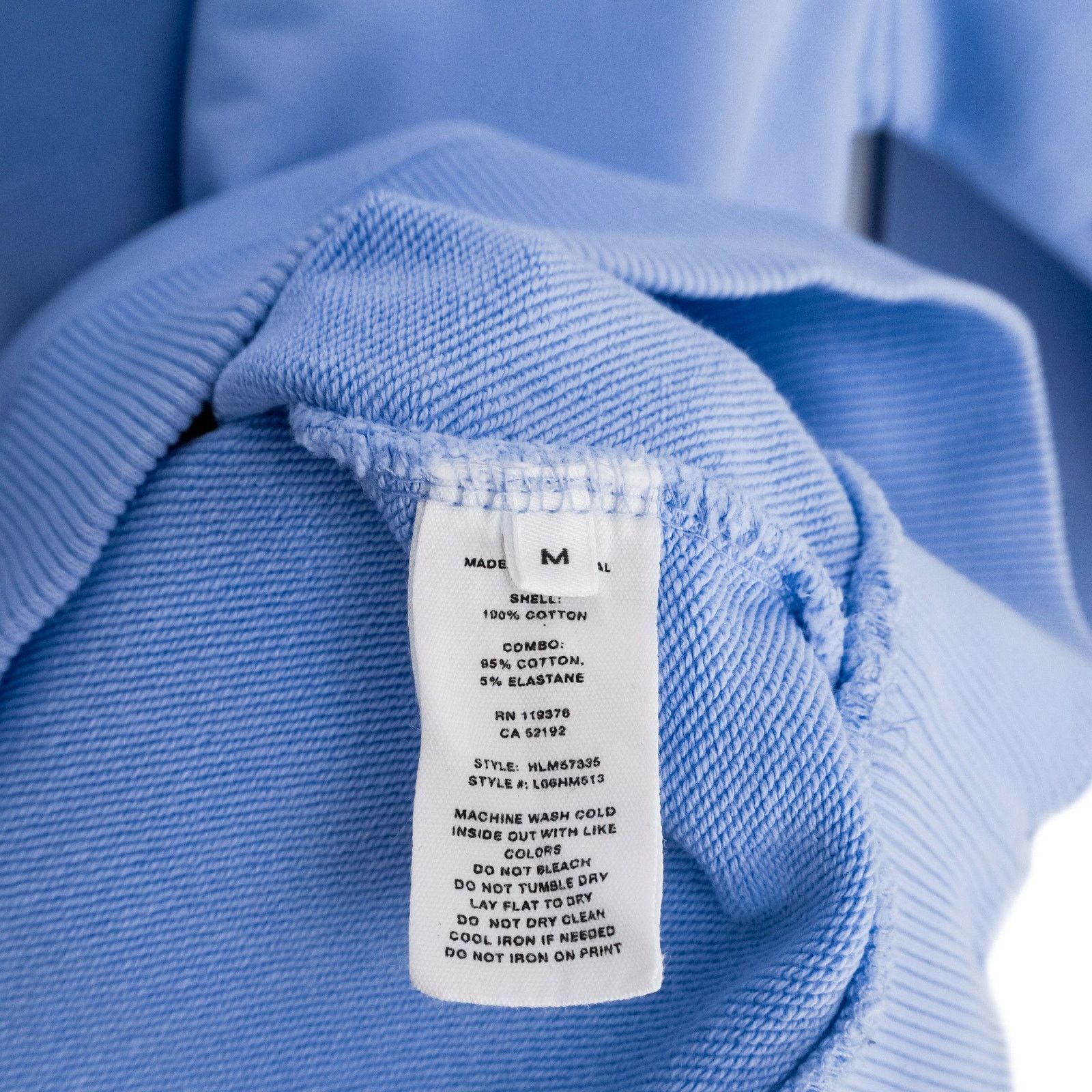 Iconic Helmut Lang Old Logo Oversized Baby Blue Sweatershirt