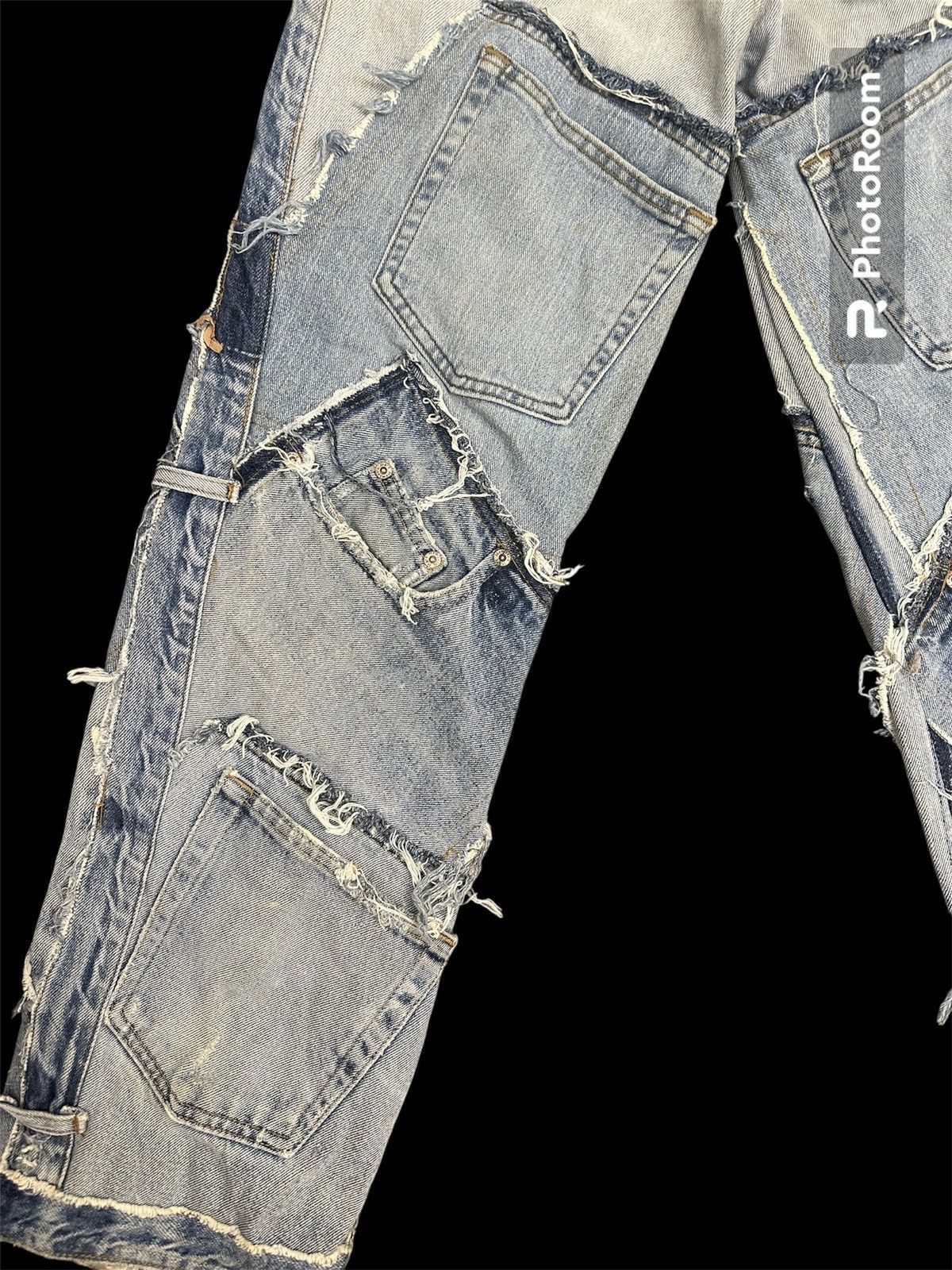 Levi's × Levi's Vintage Clothing Patchwork Upcycled Levi’s Denim Jeans Size 24" / US 00 / IT 34 - 7 Thumbnail