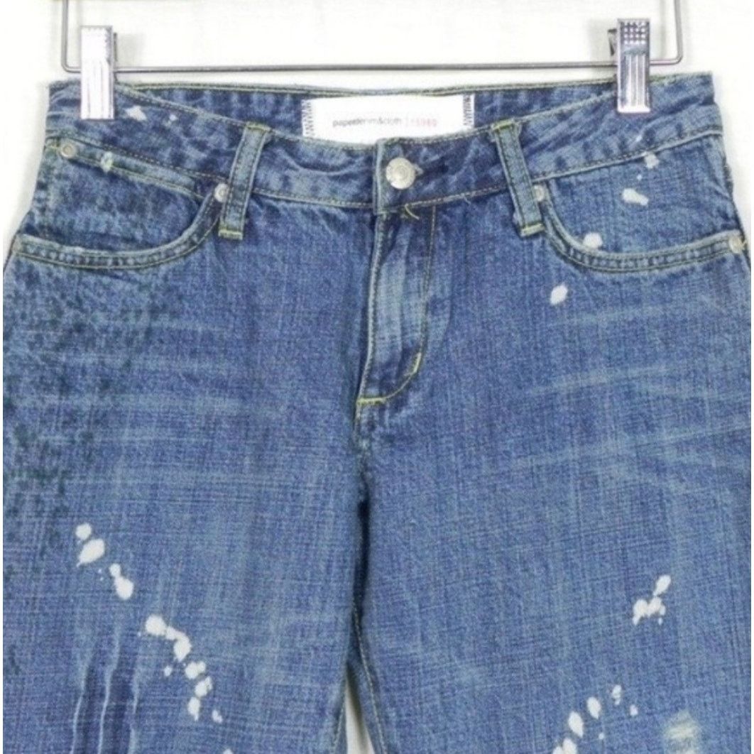 Paper Denim & Cloth Paper Denim & Cloth Ripper Super Low Flare Jeans Paint 27 Size 27" / US 4 / IT 40 - 3 Thumbnail