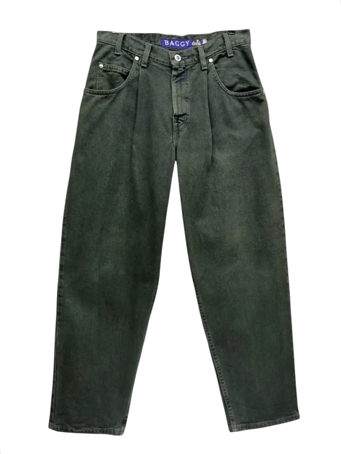 Levi's Made & Crafted VERY RARE Dark Green 90’s Levi’s SiverTab BAGGY Made In USA Size US 31 - 1 Thumbnail