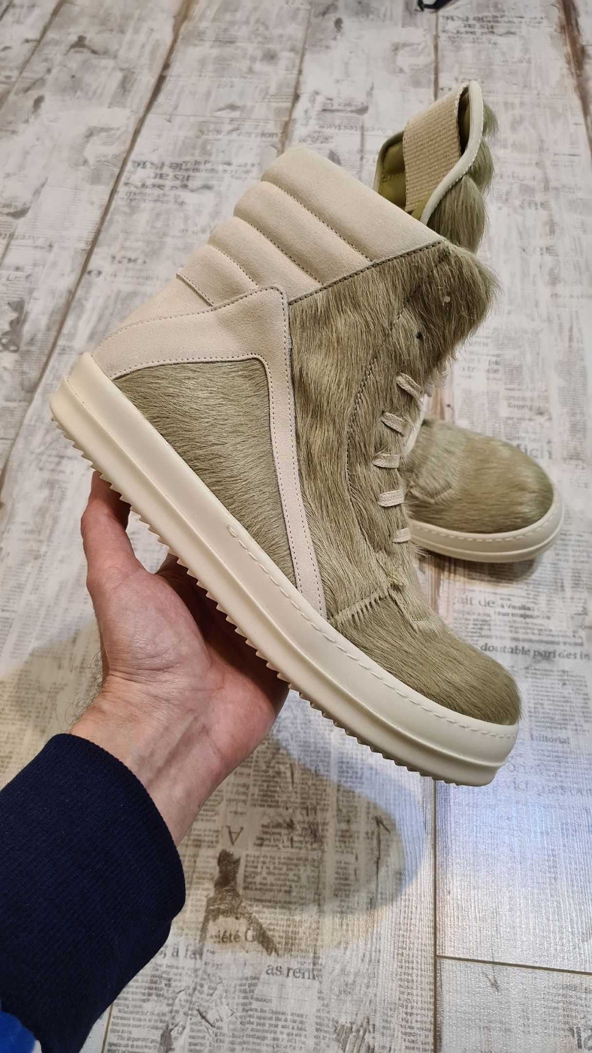 Rick Owens Rick Owens Geobasket Pony Hair Luxor Dirty Acid Size US 11 / EU 44 - 5 Thumbnail