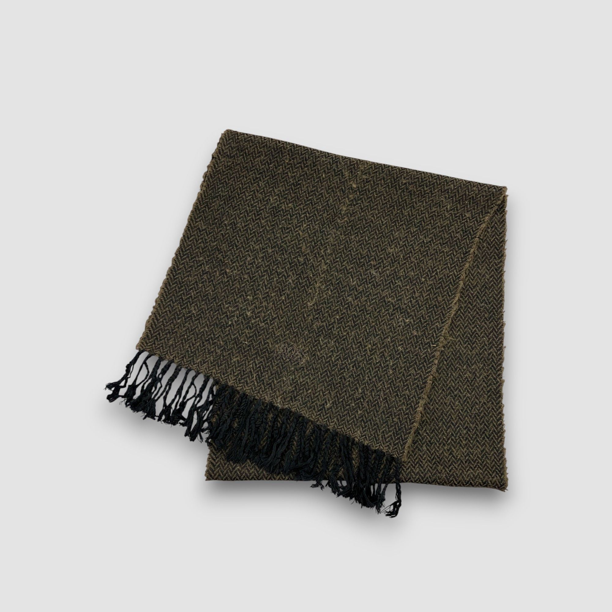 Hugo Boss Vintage Hugo Boss Scarf Muffler Wool Tweed Winter Scarves Size ONE SIZE - 2 Thumbnail