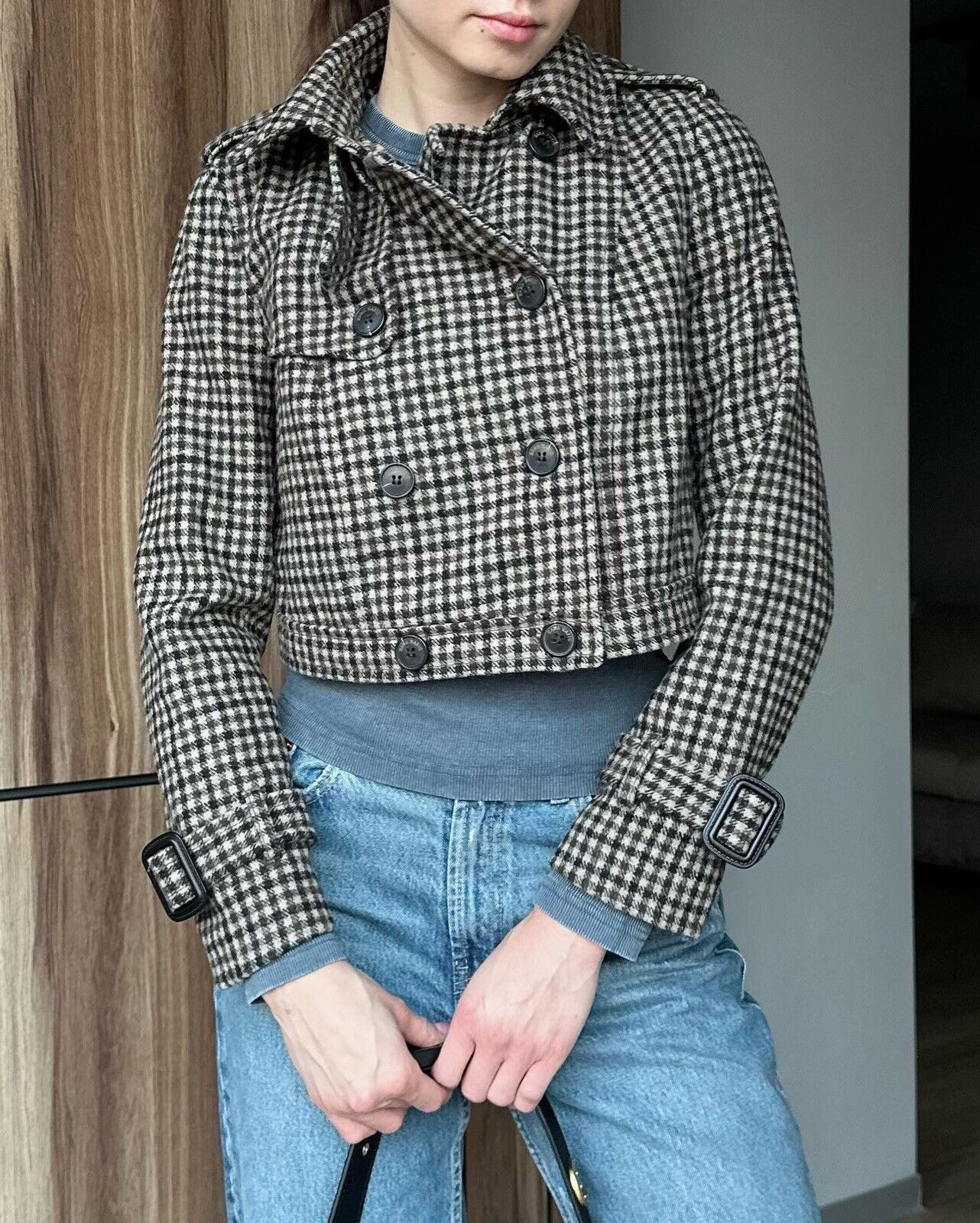Streetwear Tweed Zara ZARA Basic Women s Tweed Jacket Coat 51 Wool Size S Grailed