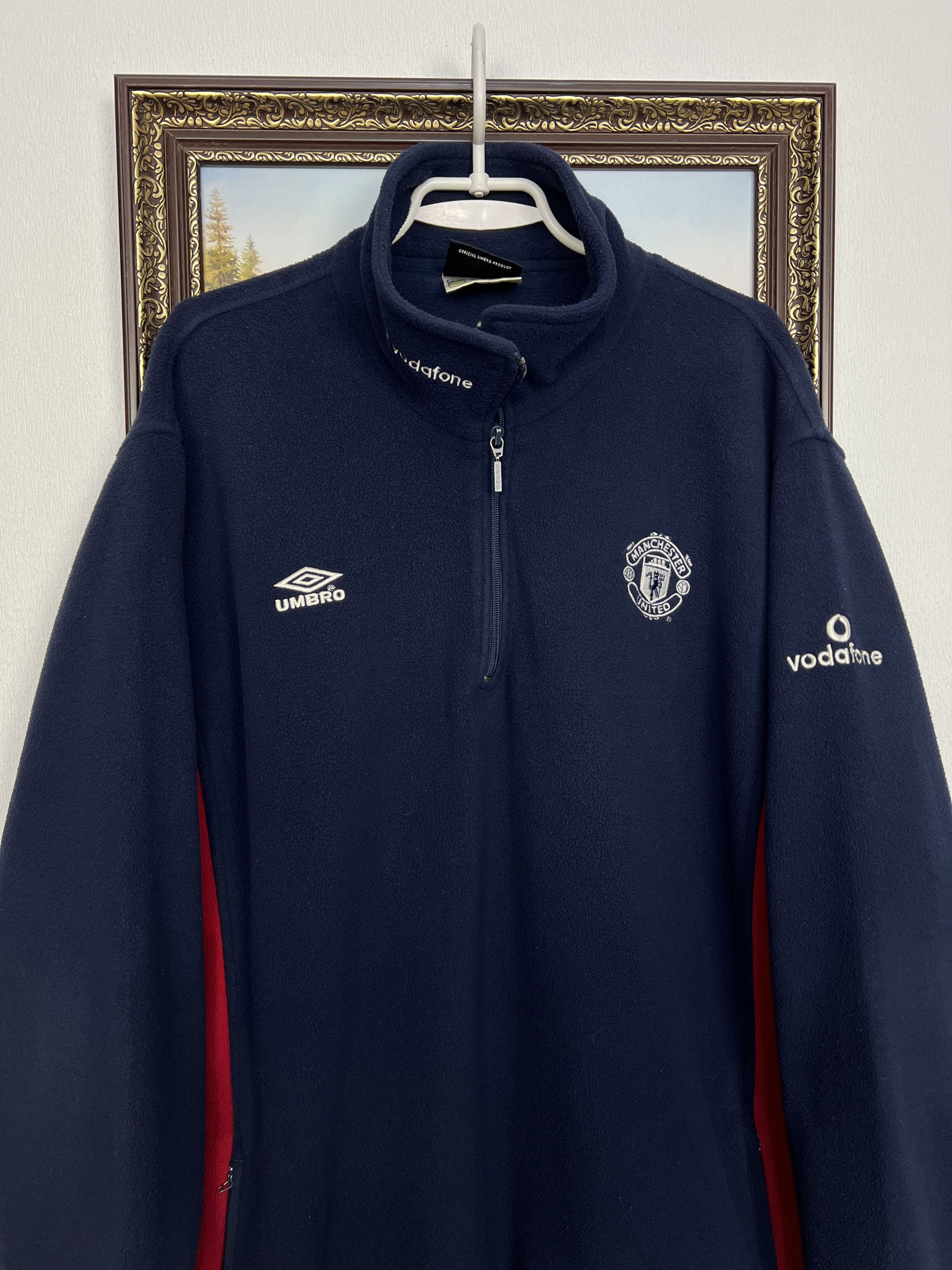 Umbro Vintage Manchester United Fleece Jacket Soccer Track Top Size US XXL / EU 58 / 5 - 2 Thumbnail