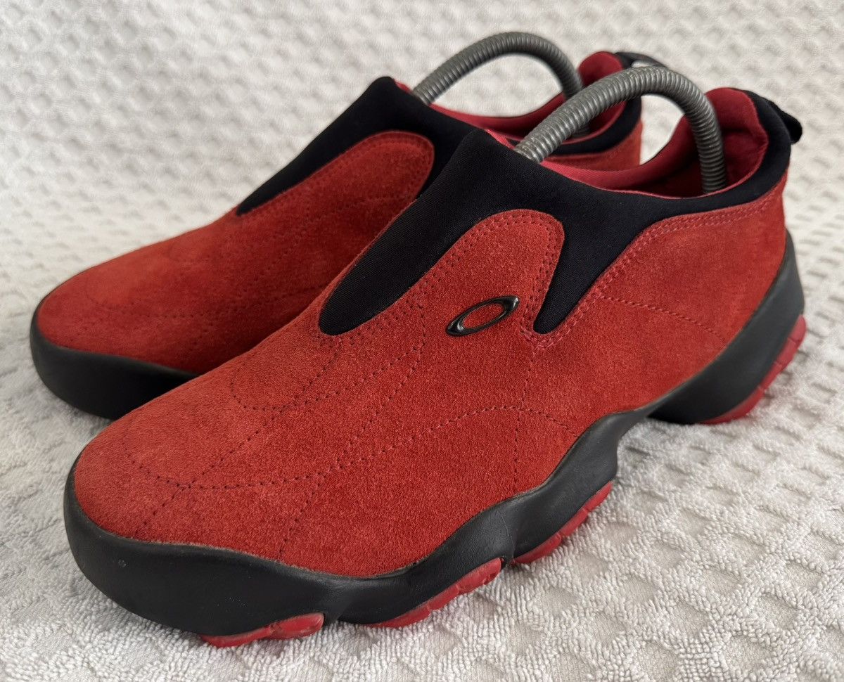 Oakley Vintage Y2K Oakley Flesh Shoes Red Suede Size 9 Bottlecap Size US 9 / EU 42 - 1 Thumbnail