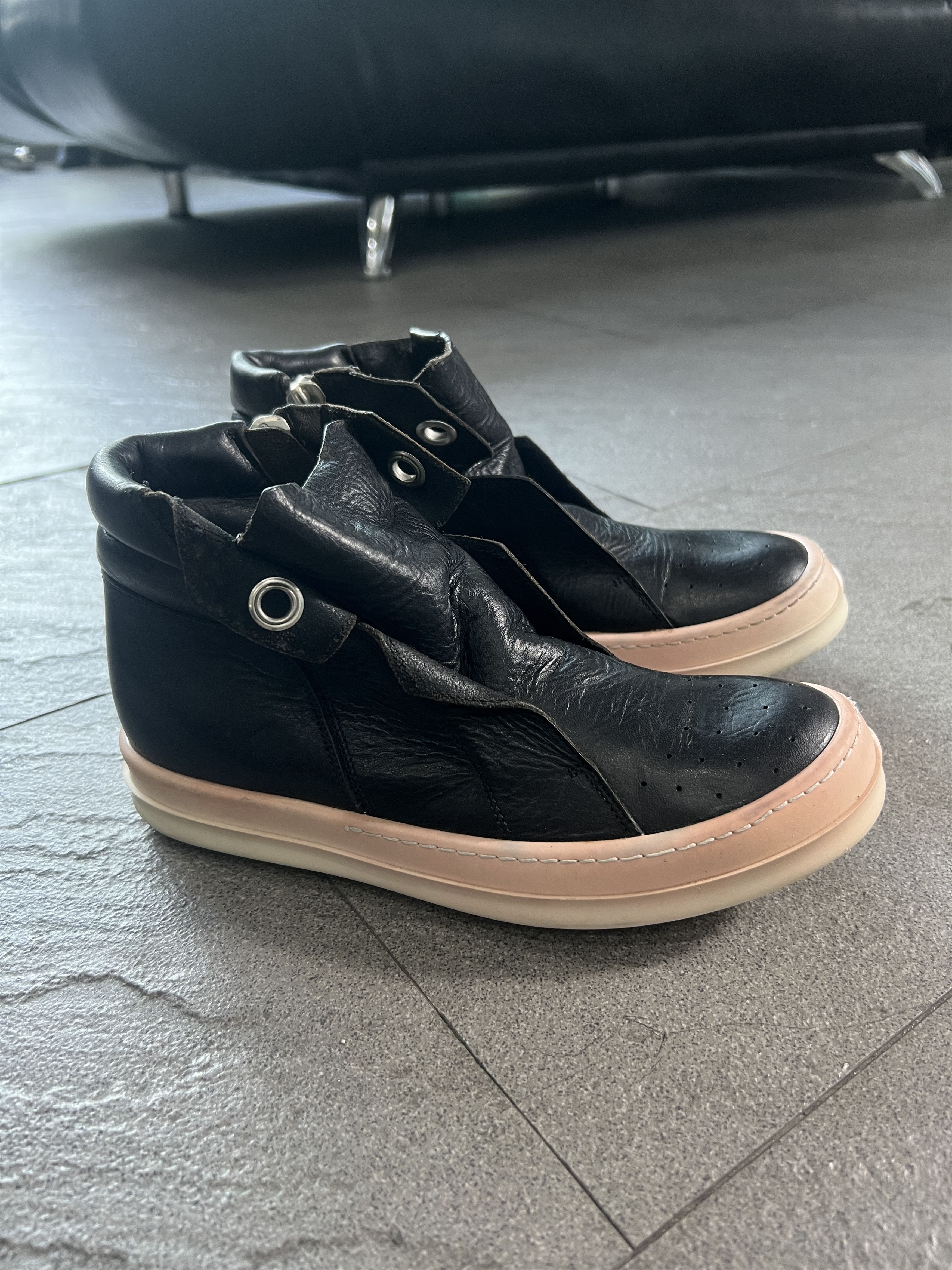 Rick Owens Rick Owens Leather Side Zip Sneakers Black EU36.5 Size US 5.5 / IT 35.5 - 4 Thumbnail