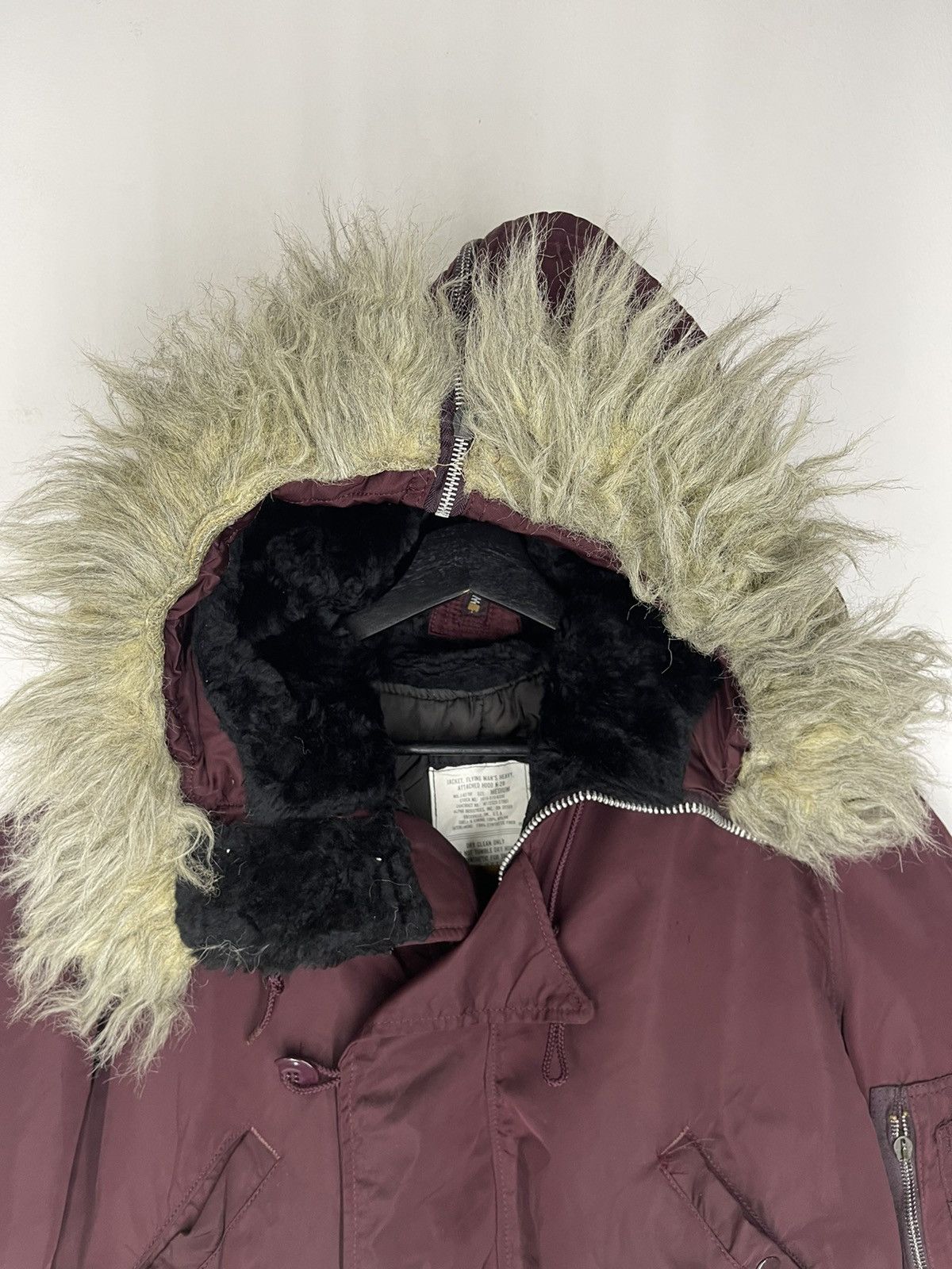 Alpha Industries 🔥VINTAGE ALPHA INDUSTRIES ATTACHED ZIP HOOD N-2B FLY BOMBERS Size US M / EU 48-50 / 2 - 8 Thumbnail
