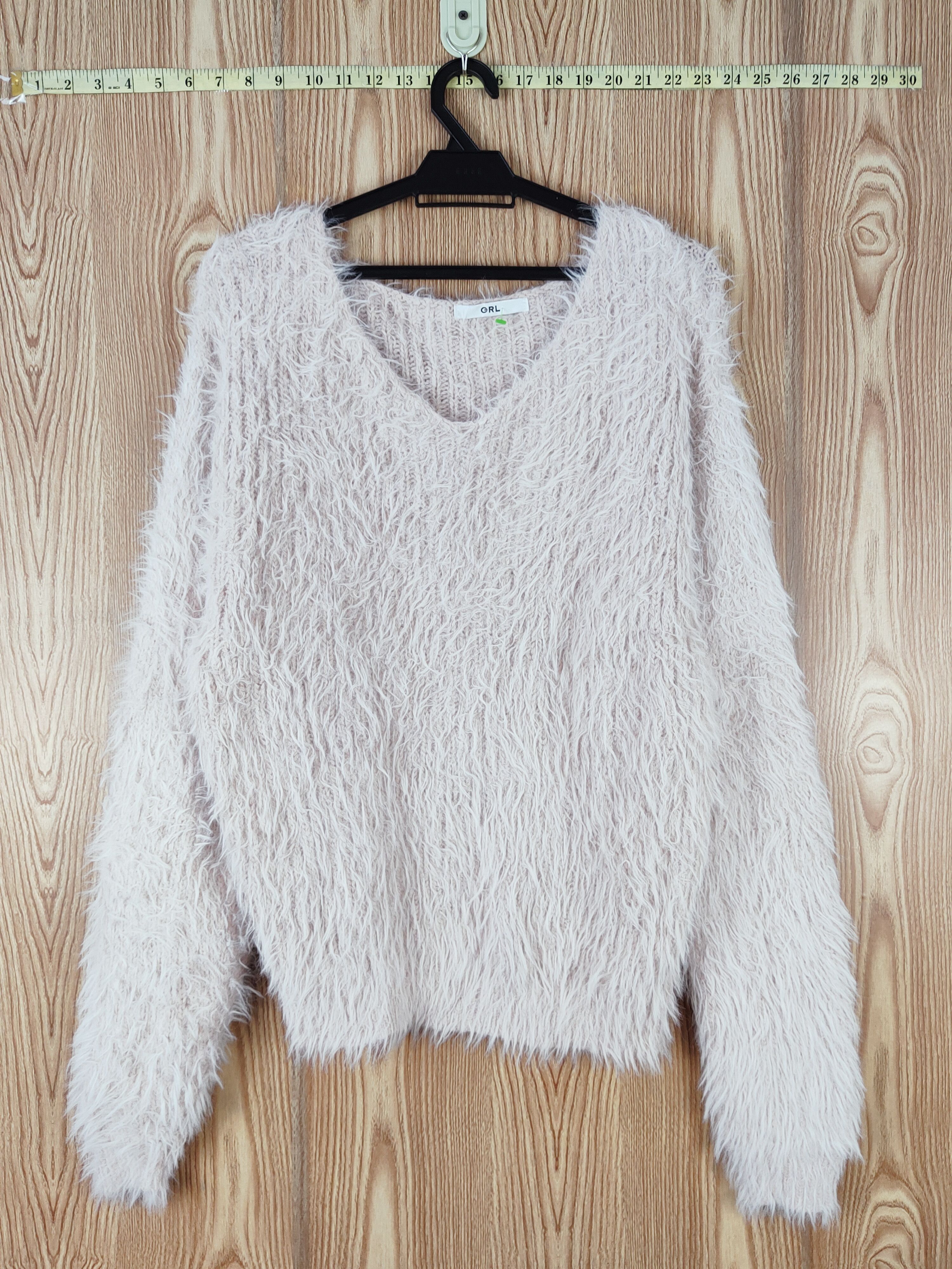 Japanese Brand × Vintage GRL Pink Fur Mohair Knitwear COOL DESIGN Size L / US 10 / IT 46 - 1 Thumbnail