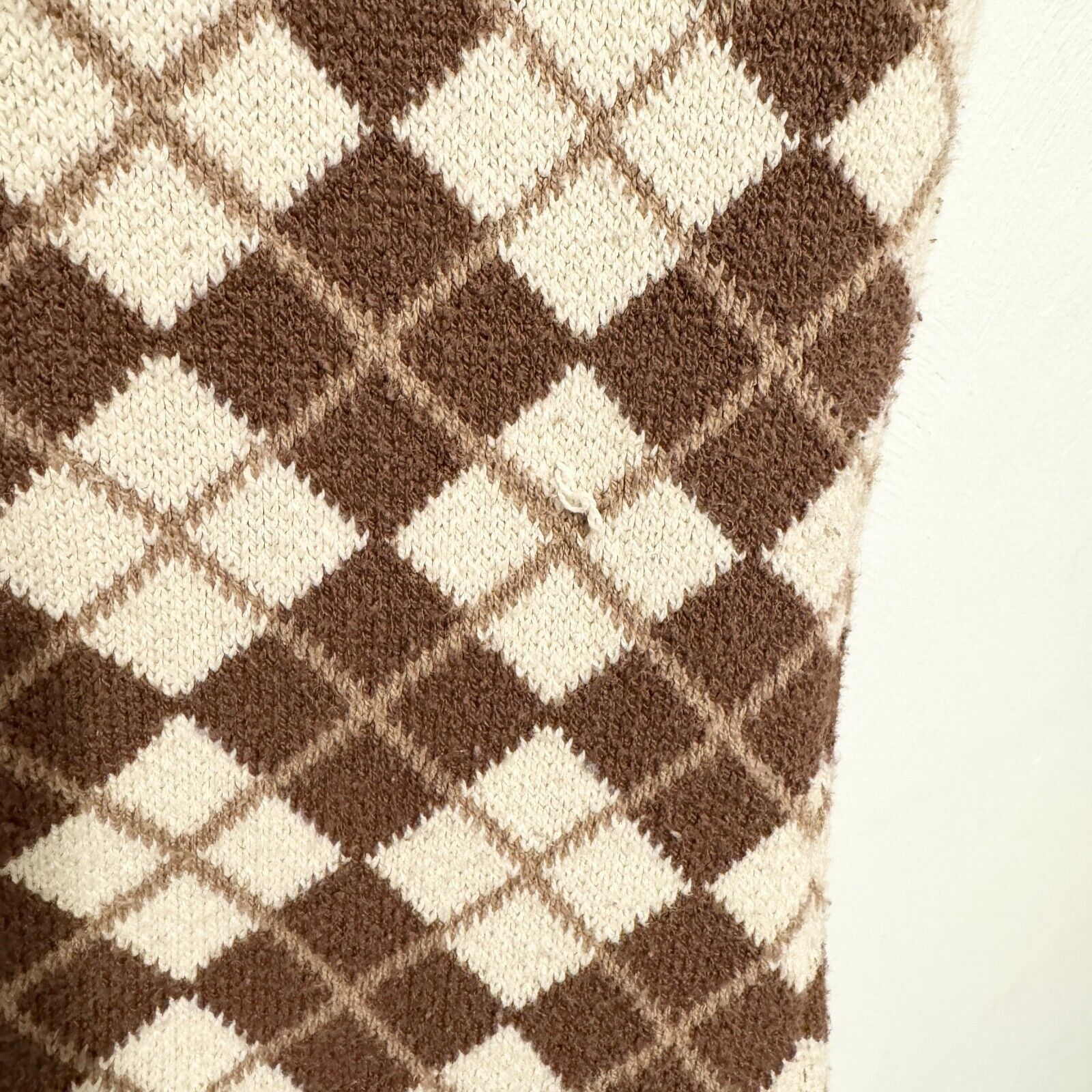 Hollister Hollister Dress XS Brown Plaid Sleeveless Knit Sweater Mini Size XS / US 0-2 / IT 36-38 - 4 Thumbnail