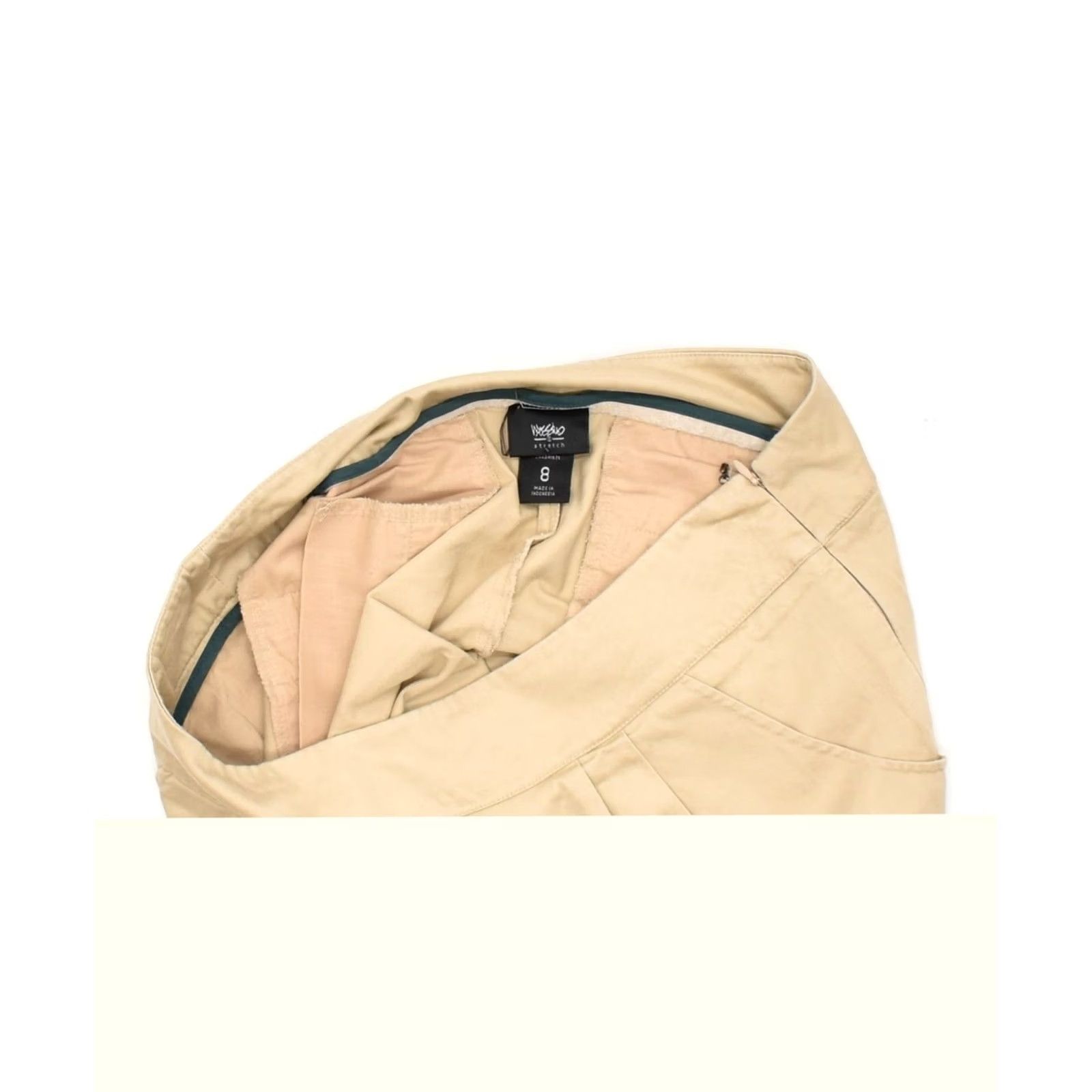 Mossimo MOSSIMO Womens Skirt Beige Cotton Medium W32 US 8 Straight OG05 Size 32" / US 10 / IT 46 - 3 Thumbnail