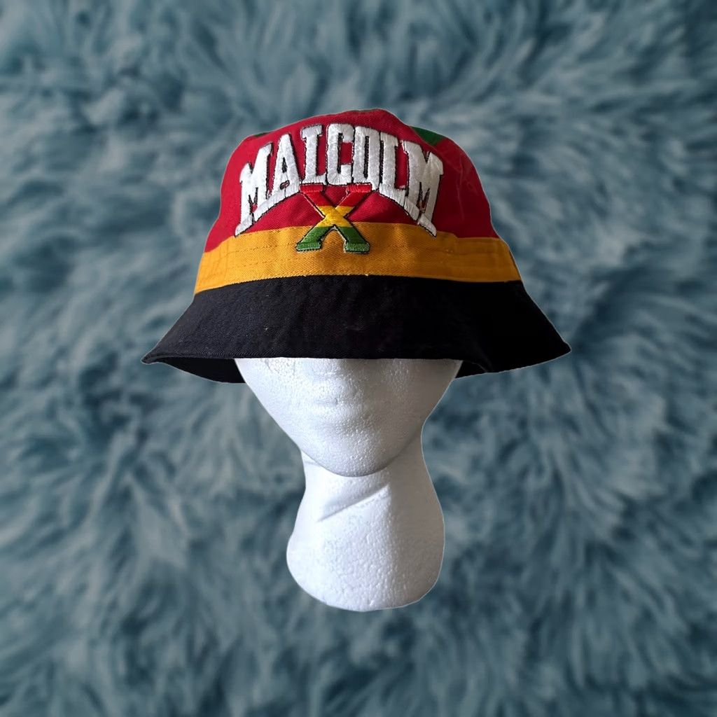Vintage Vintage Malcolm X Bucket Hat Cap 90s Pinwheel RARE NWOT Large NOS Size ONE SIZE - 1 Thumbnail