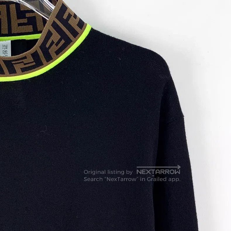 Fendi Fendi Black classic double F, turtleneck long-sleeve knit Size US M / EU 48-50 / 2 - 3 Thumbnail