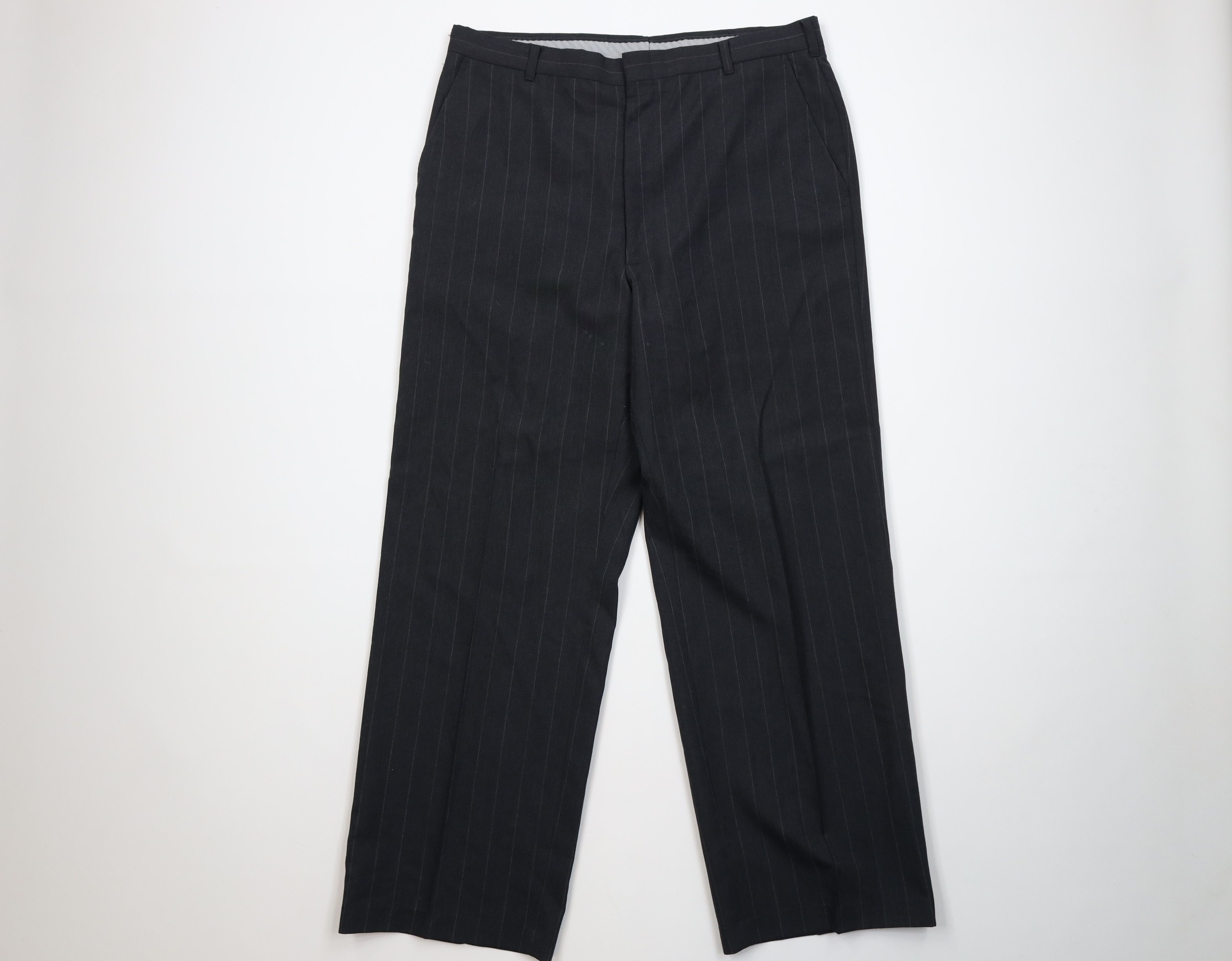 Vintage Vintage 70s Streetwear Pinstriped Wide Leg Chino Pants USA Size US 34 / EU 50 - 1 Thumbnail