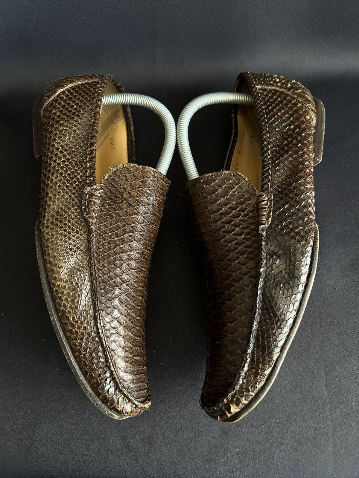 Dolce & Gabbana Dolce & Gabbana Men's Shoes Snake Skin Brown Size US 7 Size US 7 / EU 40 - 4 Thumbnail