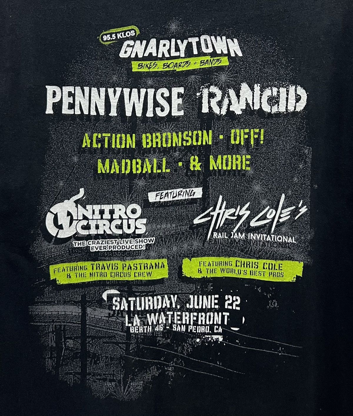 Band Tees × Vintage GNARLYTOWN BIKERS, BOARDS + BANDS PENNYWISE RANCID SHIRT Size US M / EU 48-50 / 2 - 4 Thumbnail