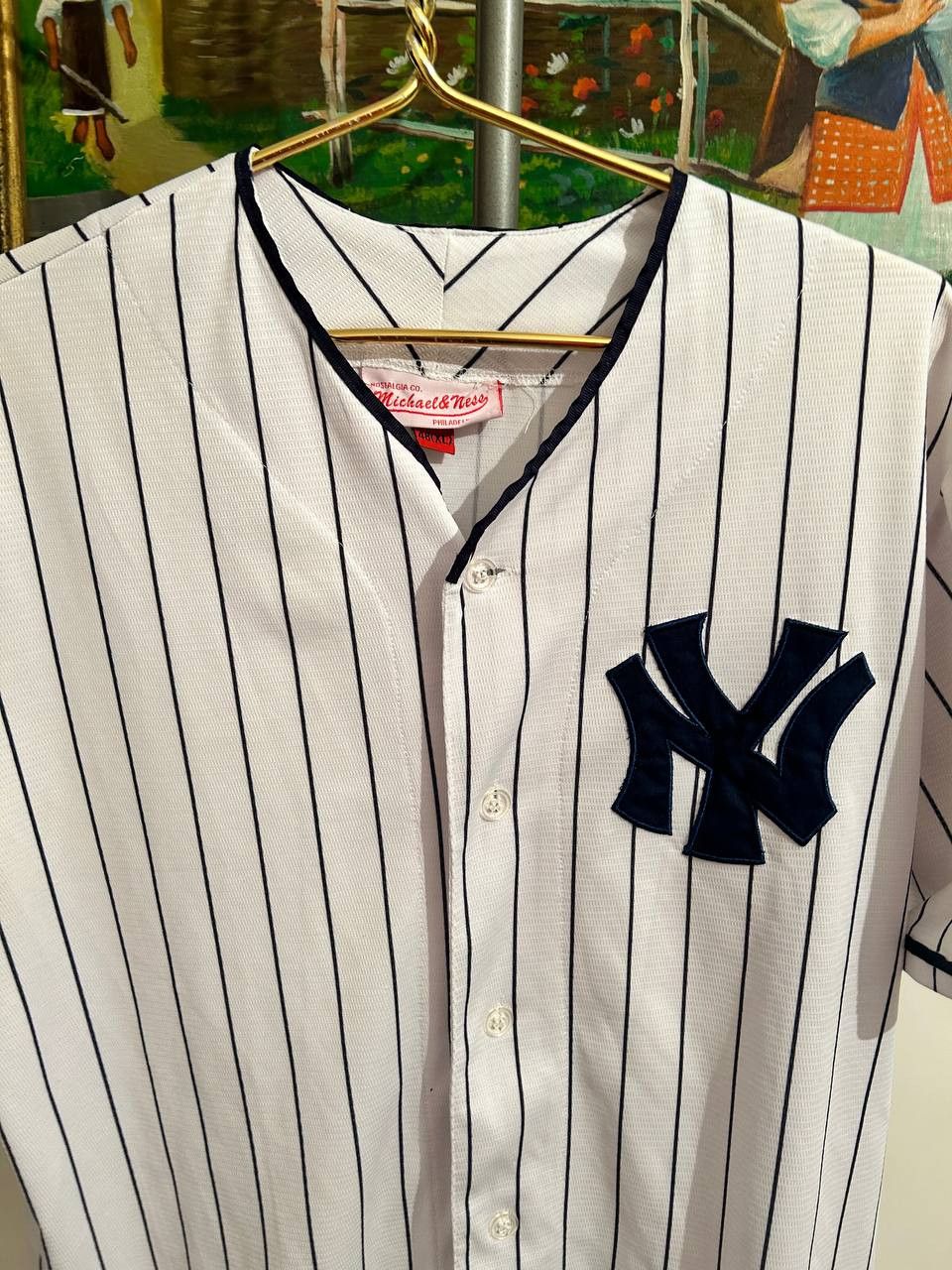 MLB Mitchell & Ness New York Yankees Pinstripe Baseball Jersey Size US XL / EU 56 / 4 - 4 Thumbnail