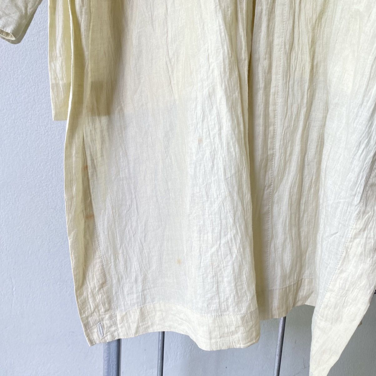 Issey Miyake ISSEY MIYAKE Permanent Ivory Long Front Shirt Size M / US 6-8 / IT 42-44 - 8 Thumbnail
