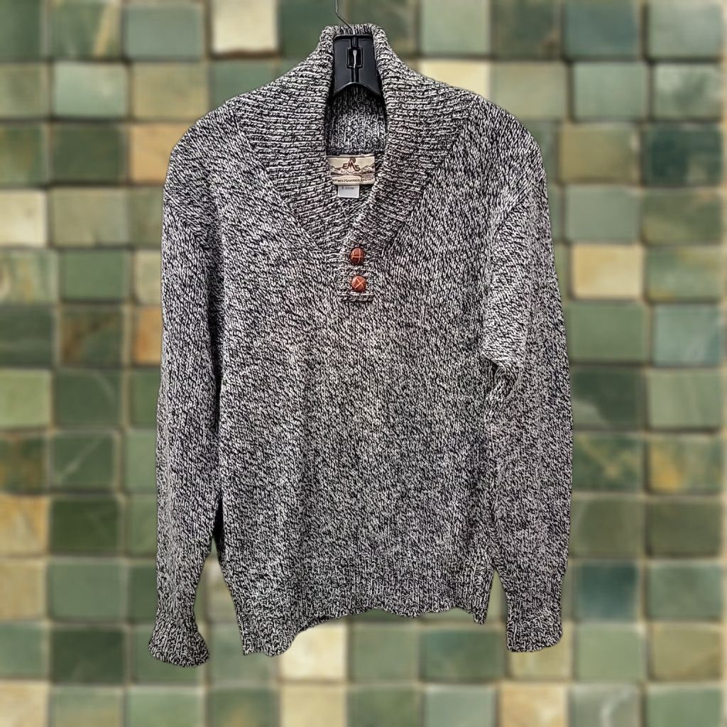 Eastern Mountain Sports VINTAGE Eastern Mountain Sports EMS Grey SHAWL Wool Sweater Mens Size Small Size US S / EU 44-46 / 1 - 1 Thumbnail
