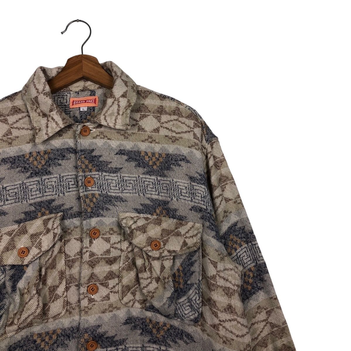 Japanese Brand × Vintage Vintage Chore Button Jacket Brand Jake Navajo Native Design Size US L / EU 52-54 / 3 - 7 Thumbnail