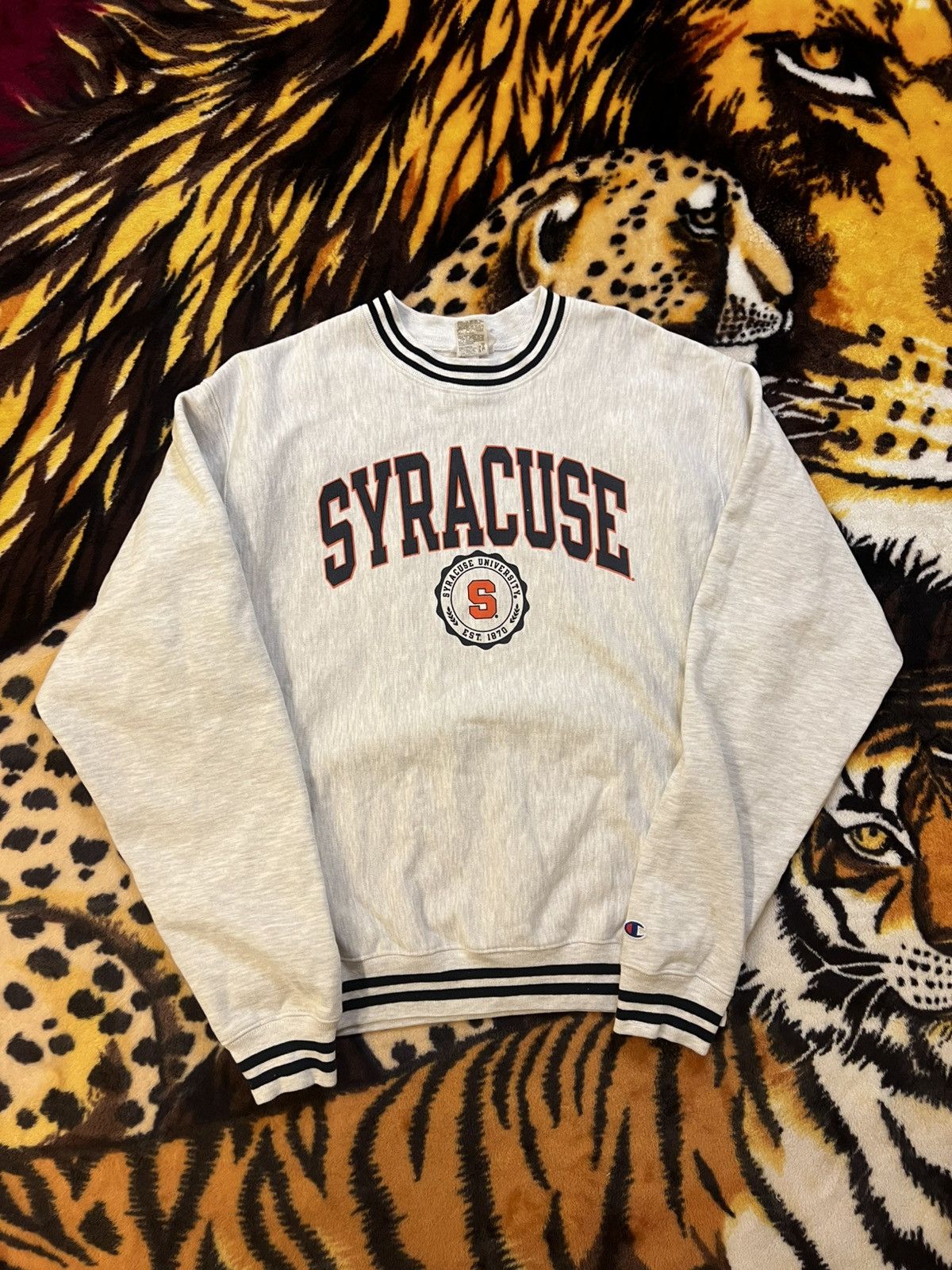Champion × Vintage Vintage 90’s Champion Reverse Weave Syracuse Crewneck Size US M / EU 48-50 / 2 - 1 Thumbnail