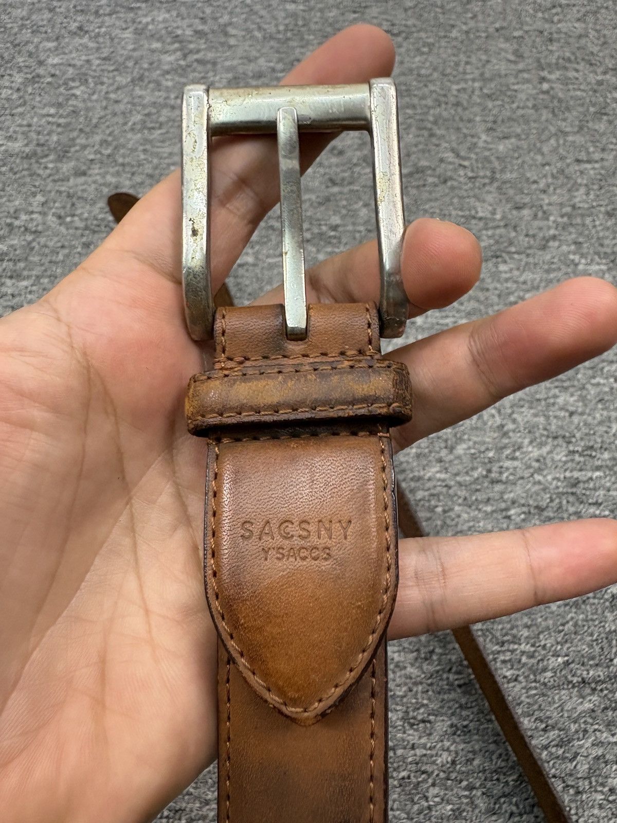 Yohji Yamamoto Vintage Sacsny Y’Saccs by Yohji Yamamoto Leather Belt Size ONE SIZE - 3 Thumbnail