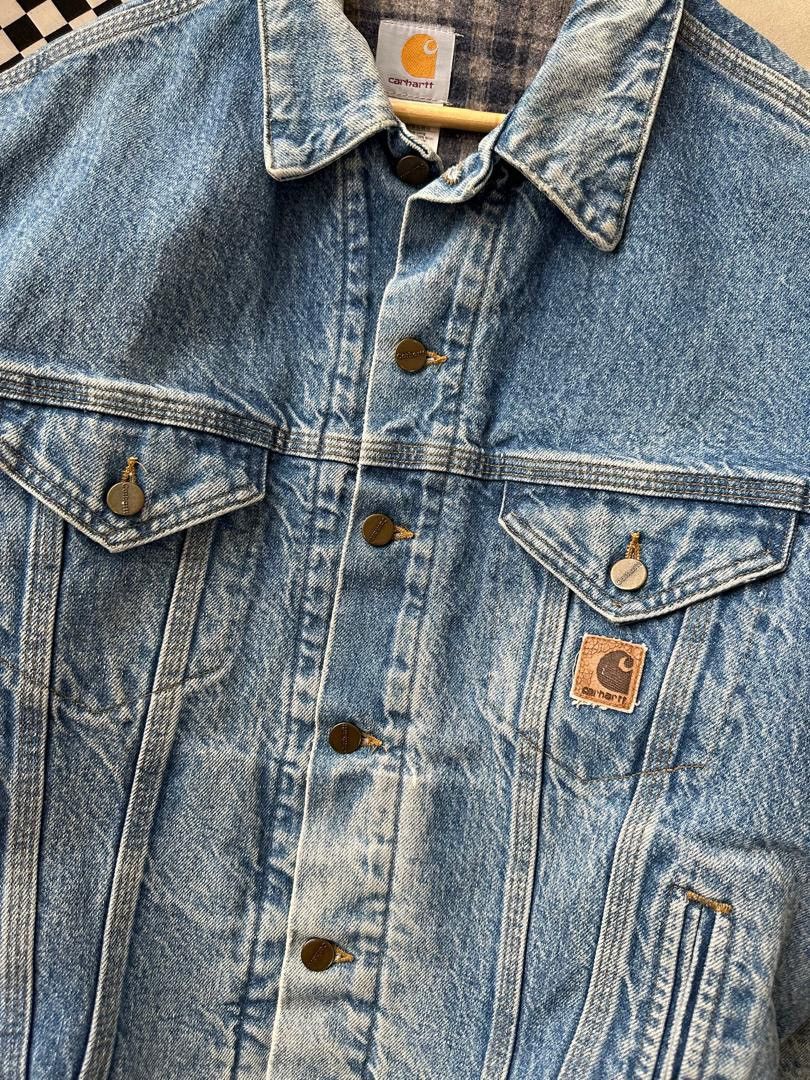 Carhartt × Vintage VINTAGE CARHARTT DETROID DENIM JACKET Size US L / EU 52-54 / 3 - 3 Thumbnail
